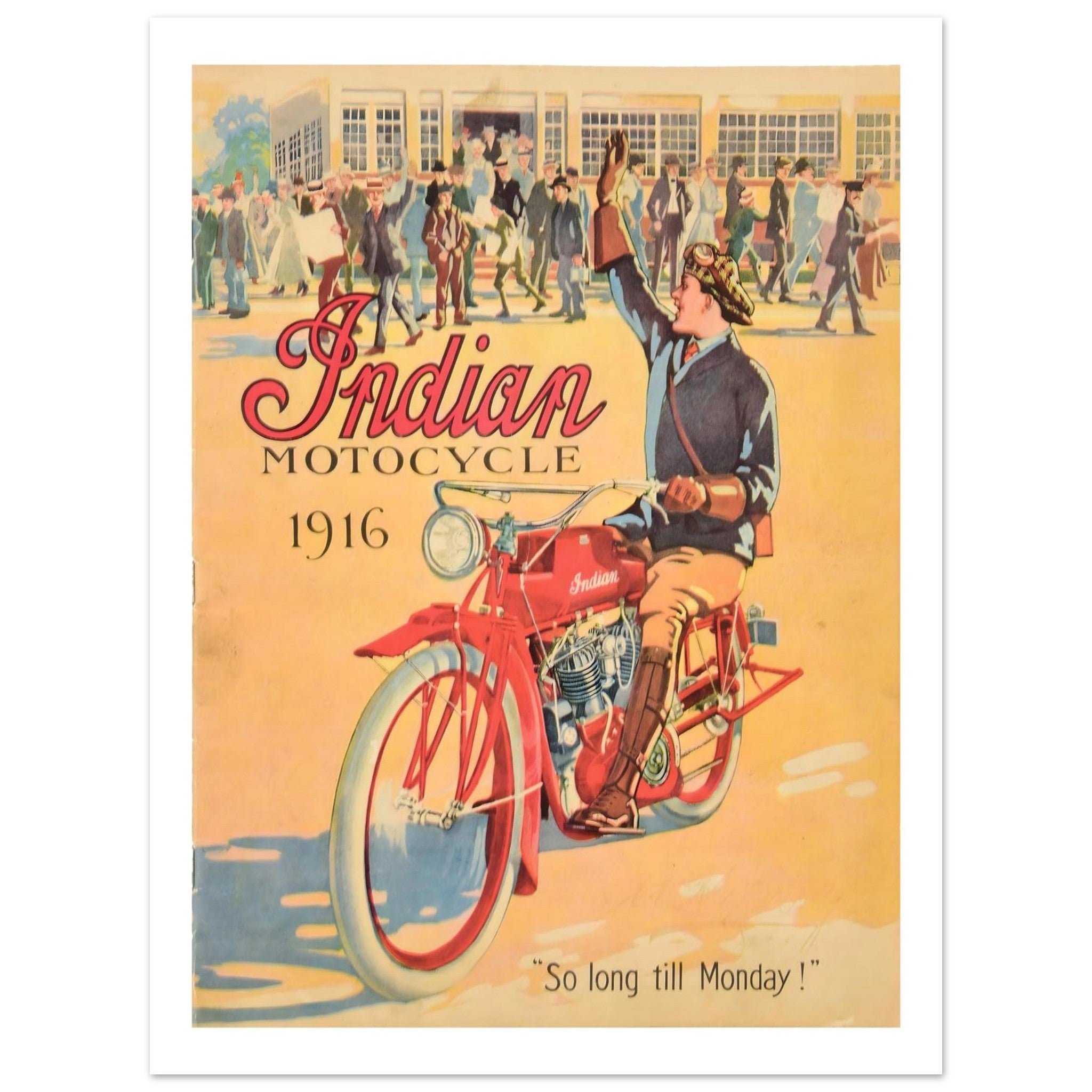 1916 Indian Motocycle: Weekend Freedom and Joyful Farewells - Transit Art