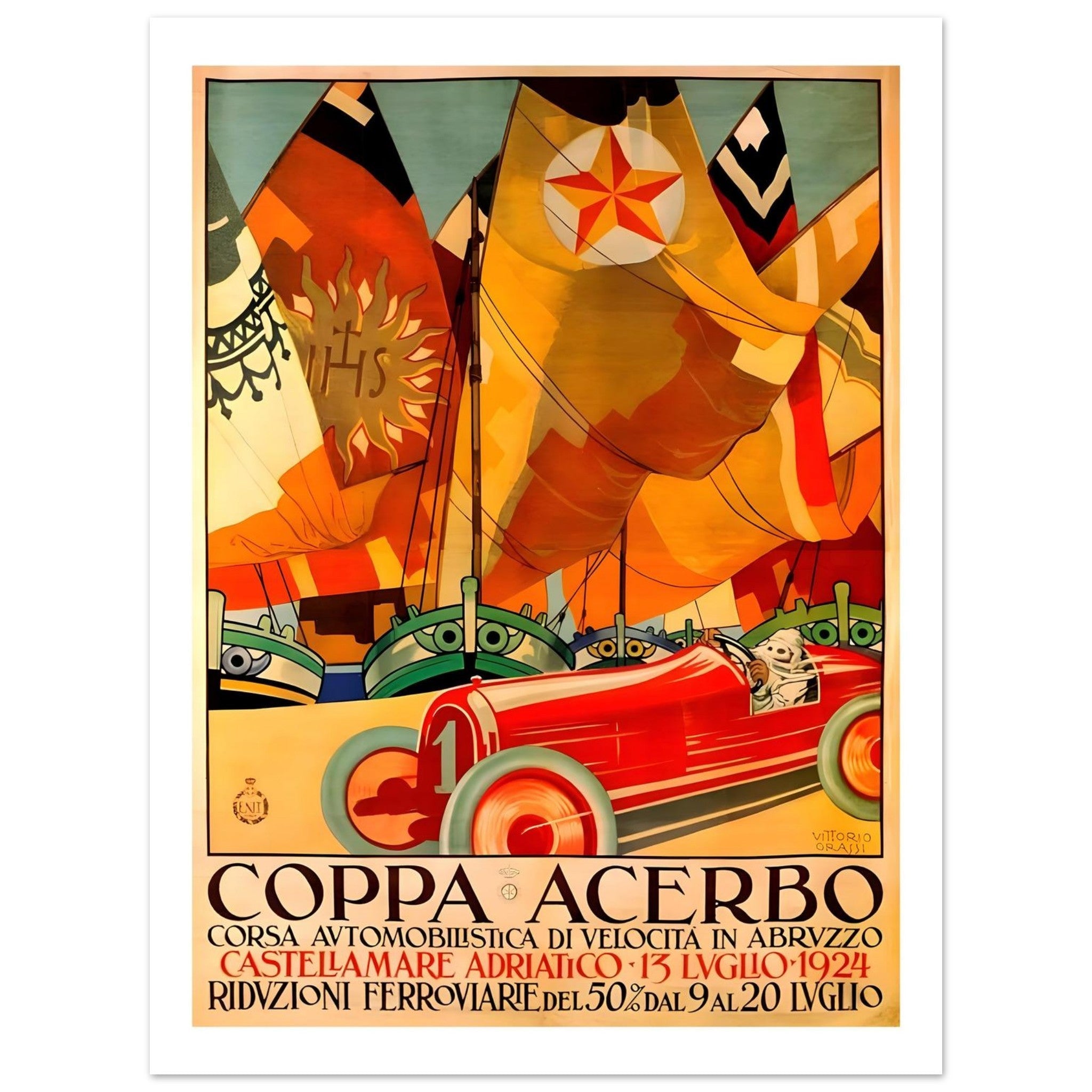 1924 Coppa Acerbo Castellamare Adriatico Poster - Transit Art