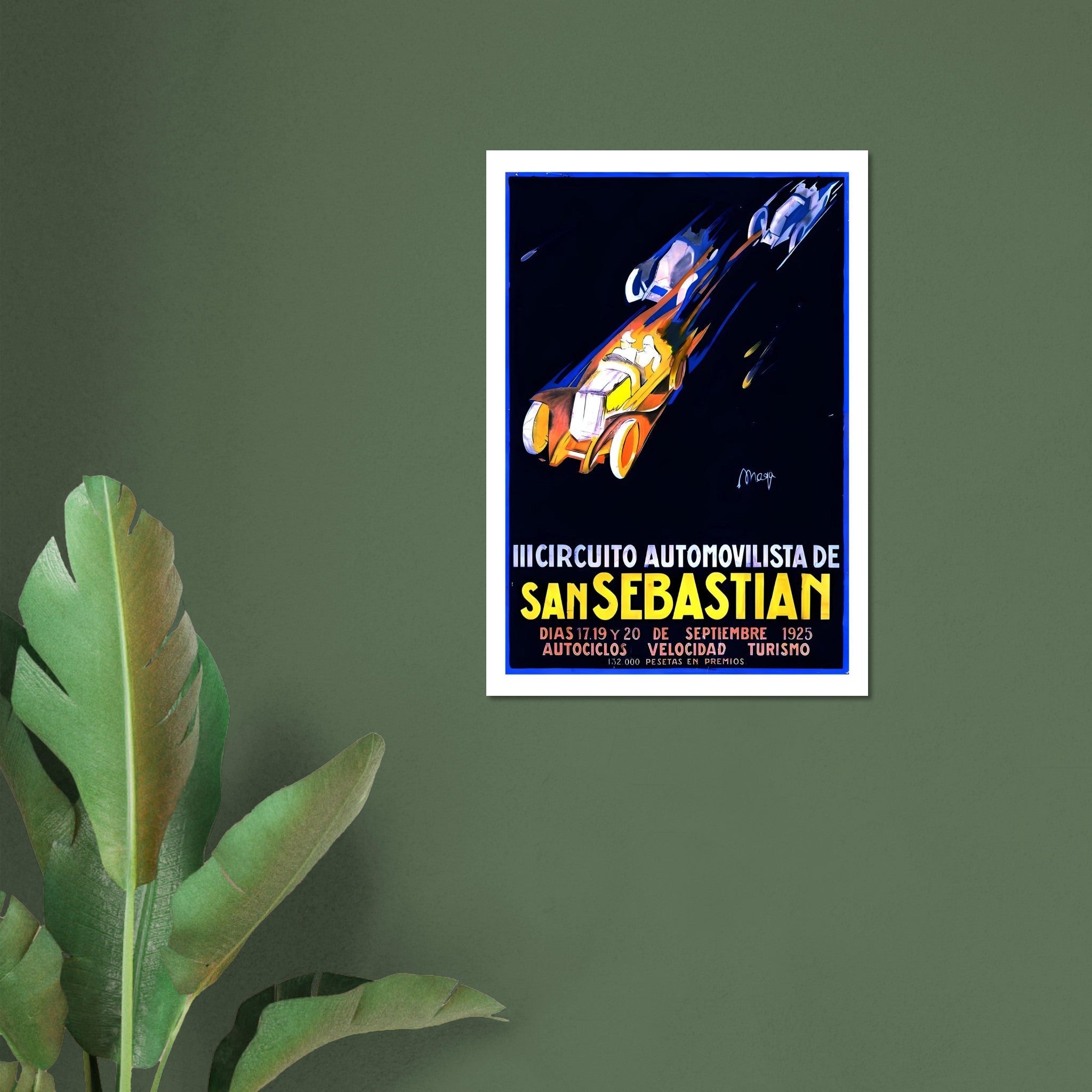 1925 San Sebastian III Circuito Automovilista Poster - Transit Art