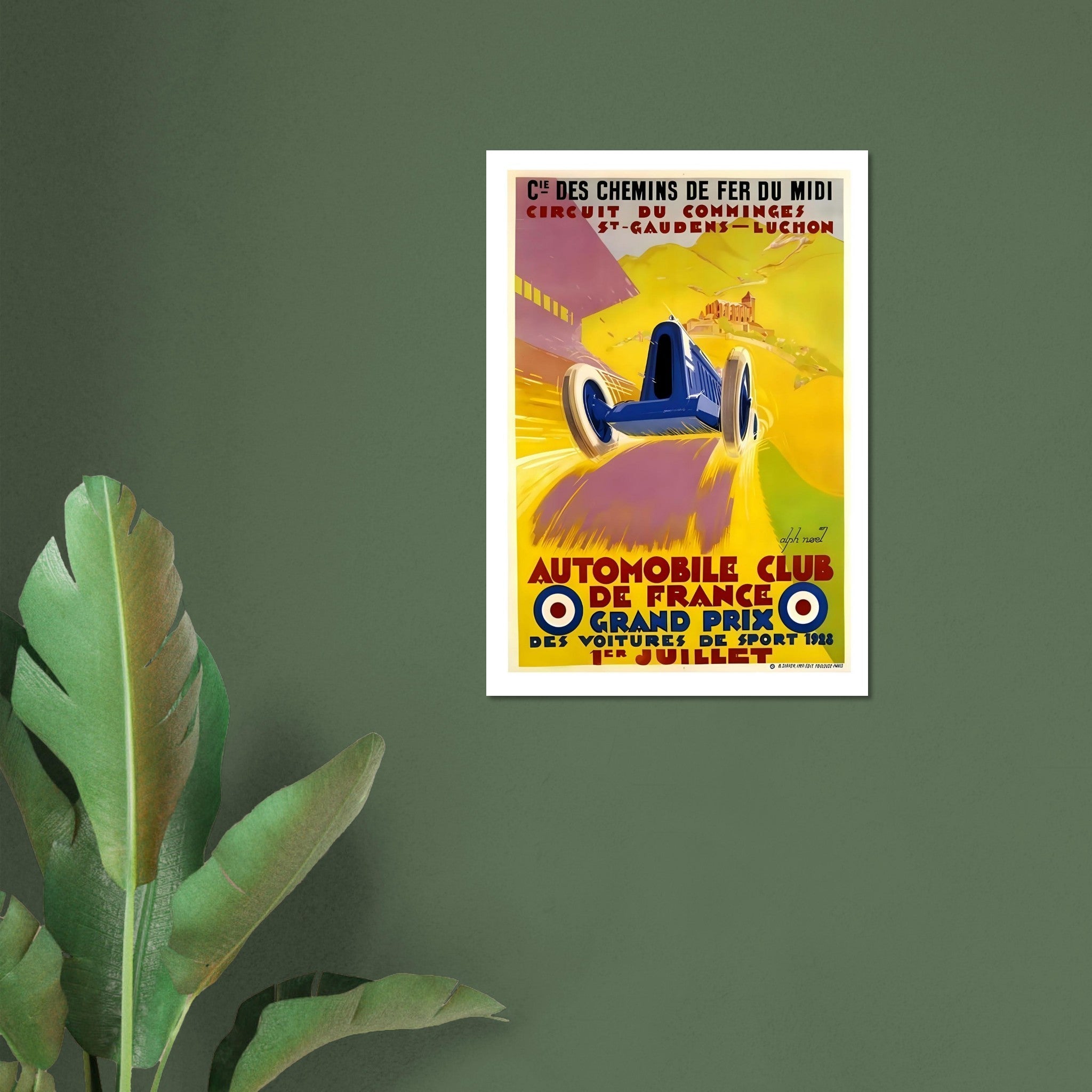 1928 Circuit du Comminges Grand Prix Vintage Racing Poster - Transit Art