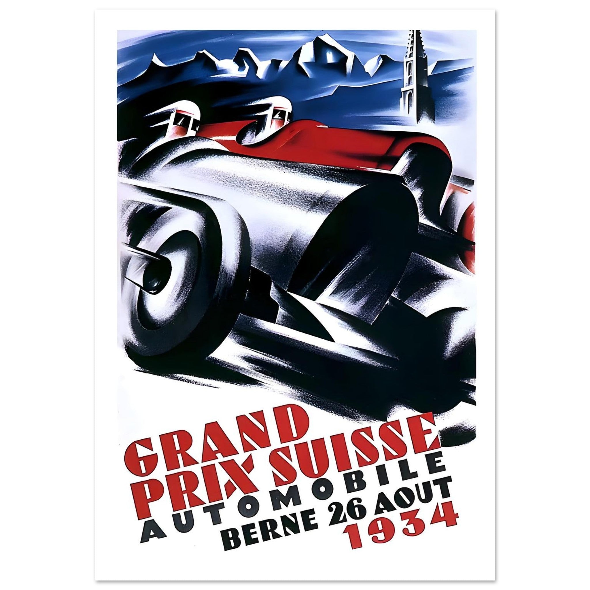 1934 Grand Prix Suisse Berne Poster - Transit Art