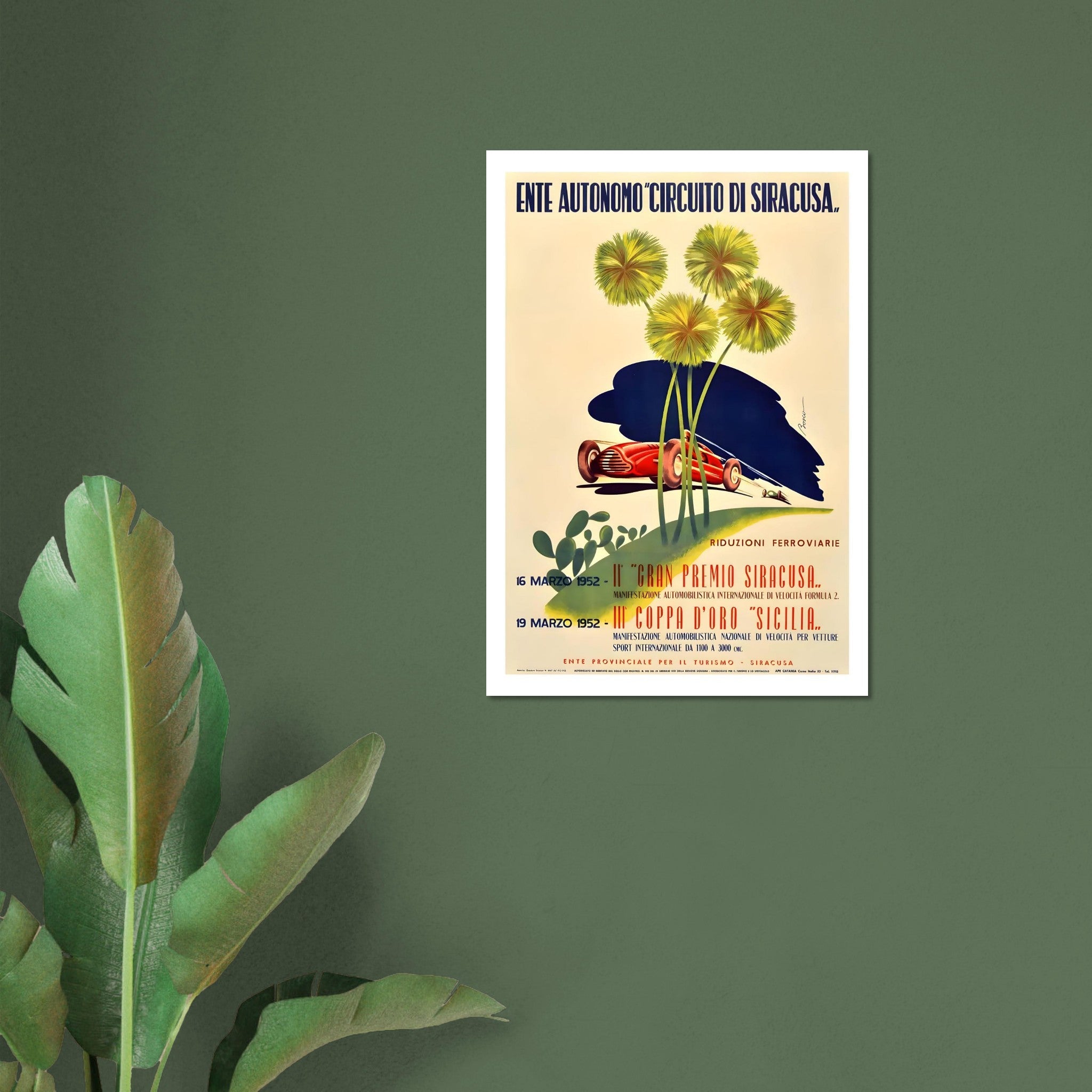 1952 Gran Premio Siracusa & Coppa d’Oro Sicilia Poster - Transit Art