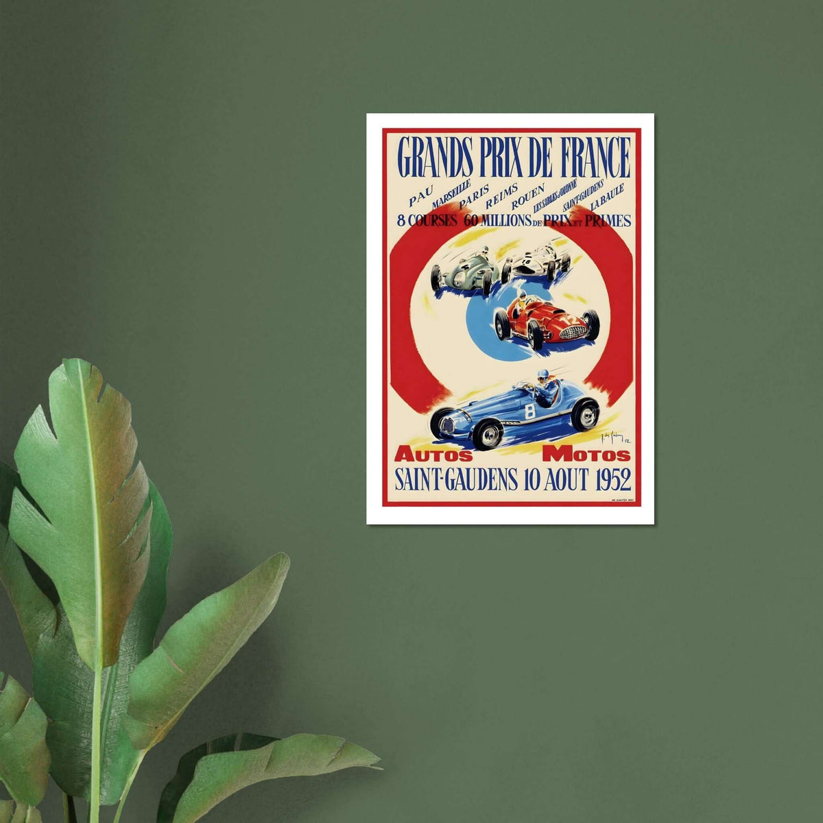 1952 Grands Prix de France Saint - Gaudens Poster - Transit Art