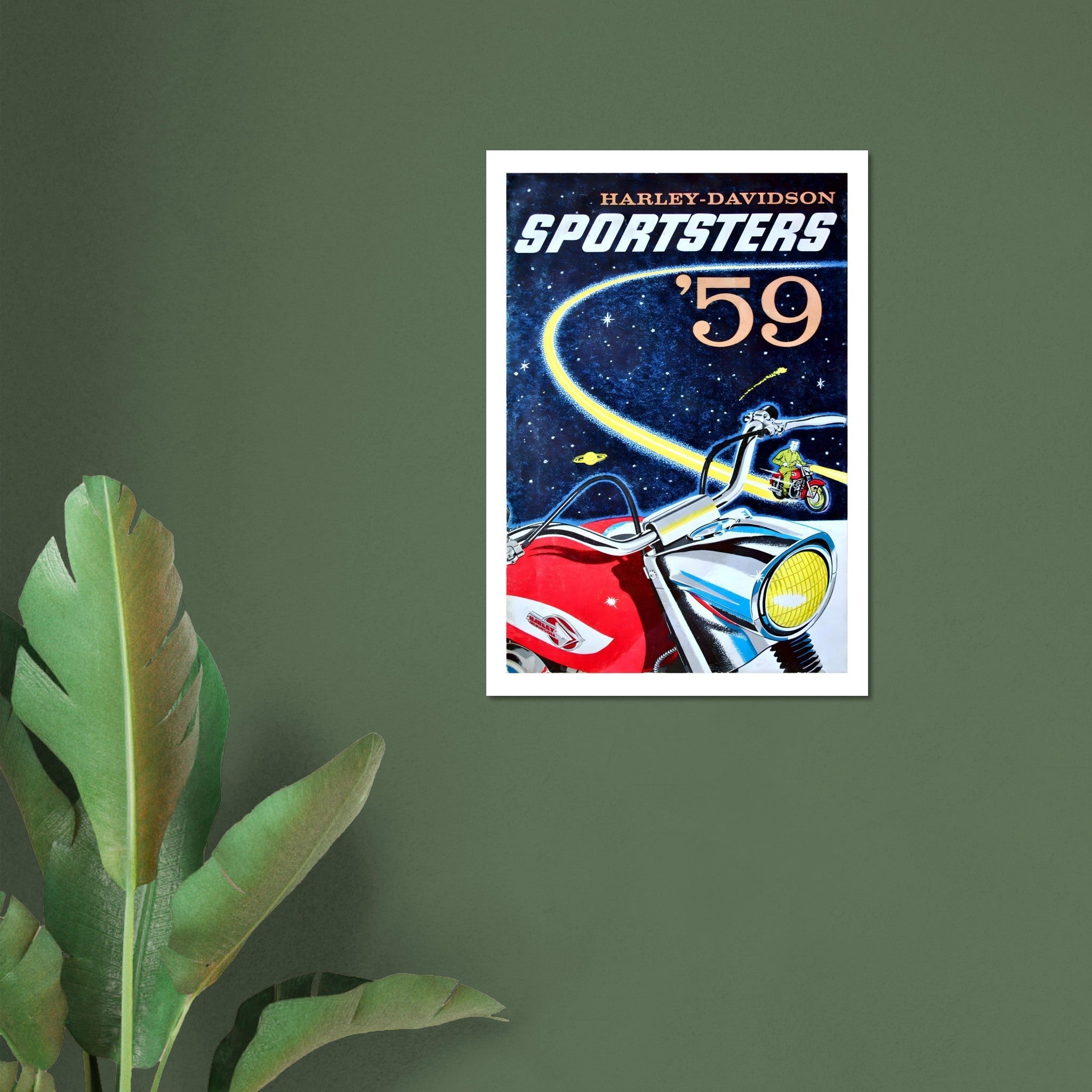 1959 Harley - Davidson Sportsters Advertisement Poster - Transit Art