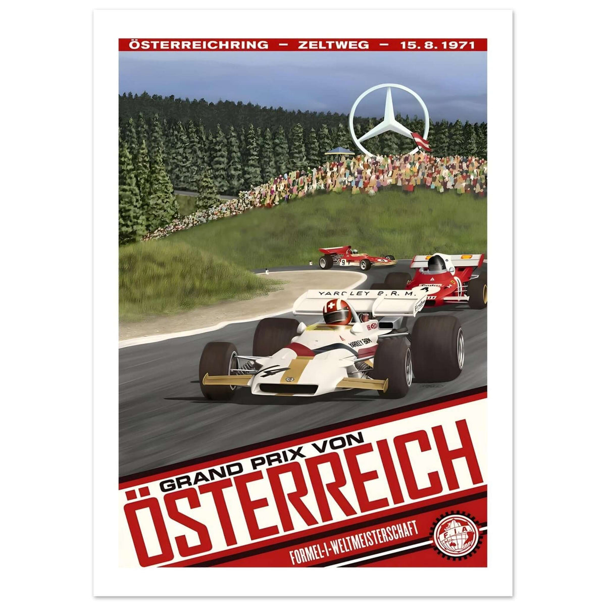 1971 Österreichring Grand Prix von Österreich Poster - Transit Art