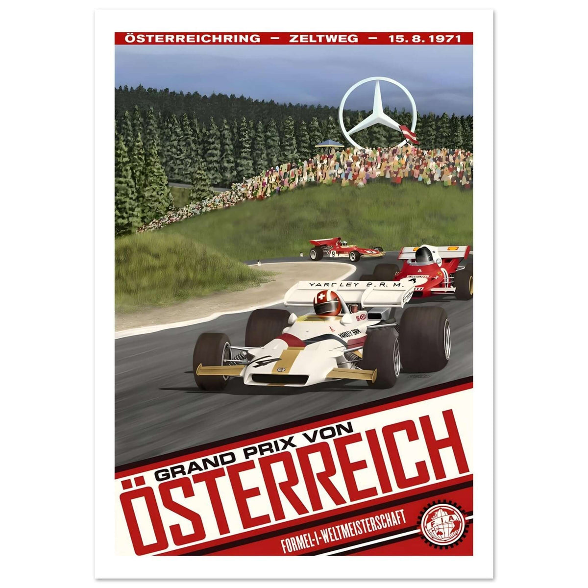 1971 Österreichring Grand Prix von Österreich Poster - Transit Art