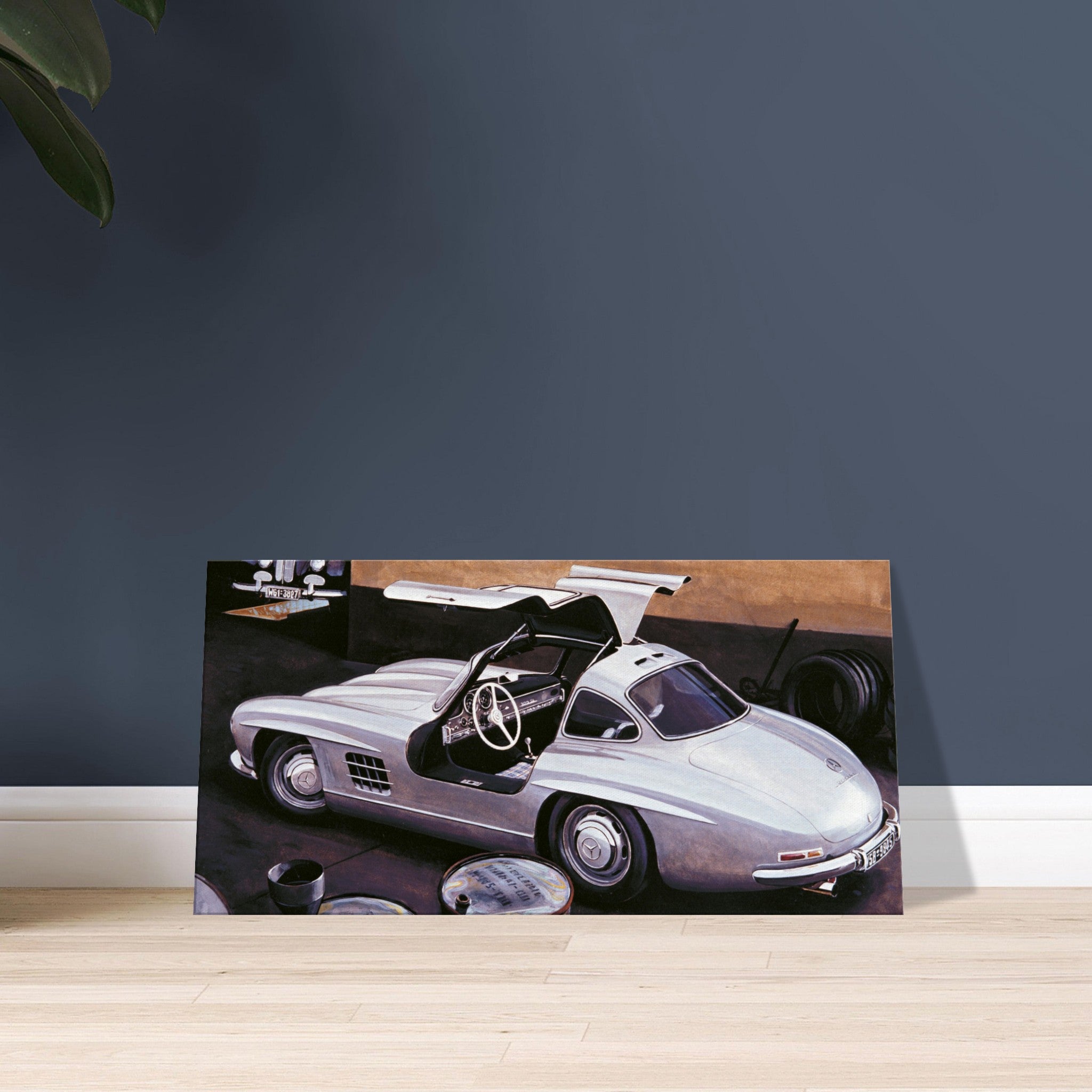Mercedes 300 SL på verkstaden - canvas