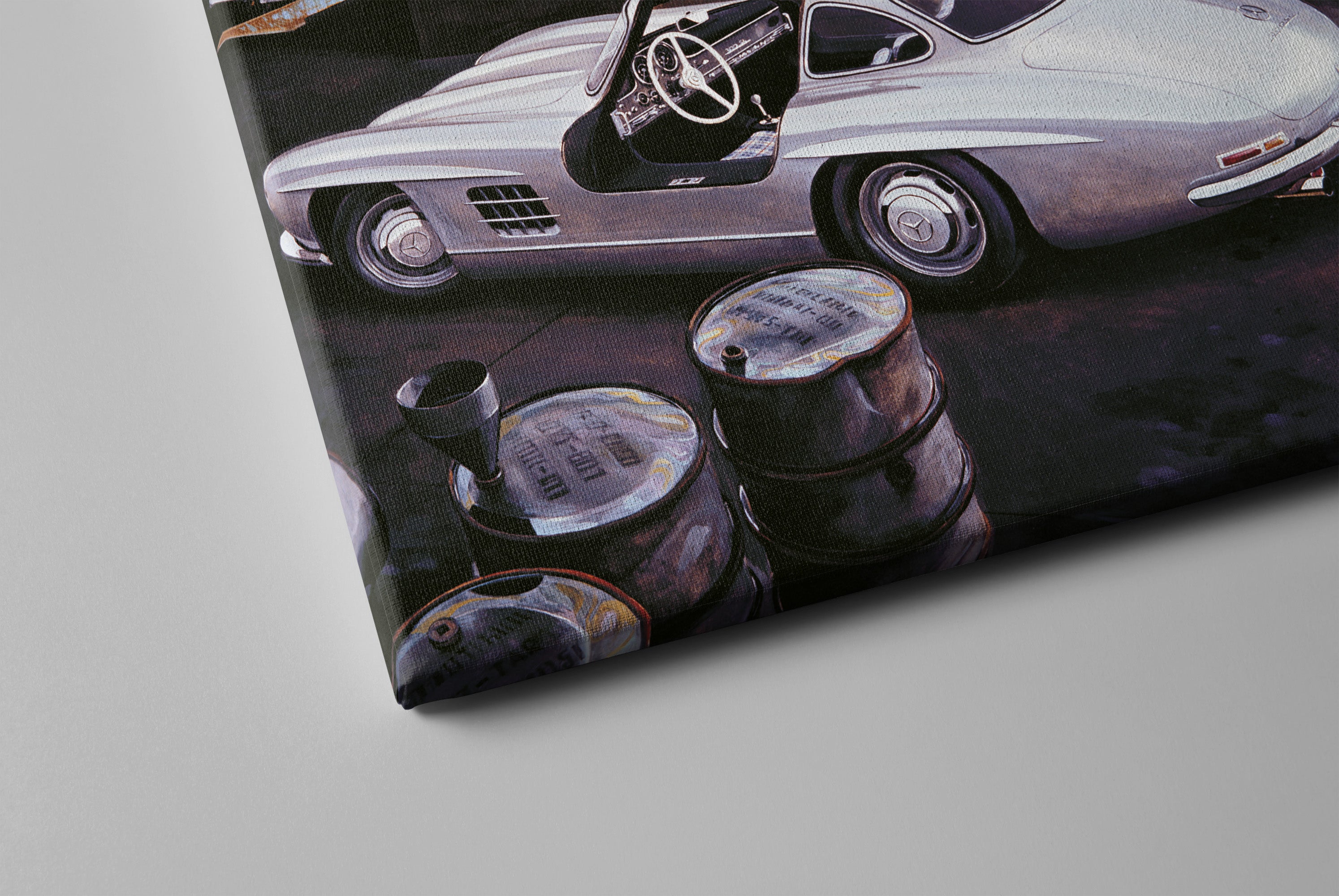 Mercedes 300 SL på verkstaden - canvas