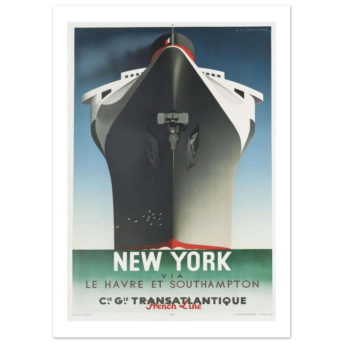 A. M. Cassandre Art Deco French Line Poster - Transit Art