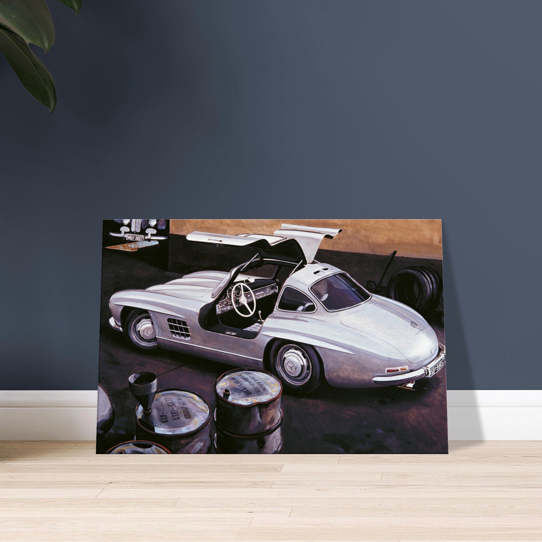 Mercedes 300 SL på verkstaden - canvas