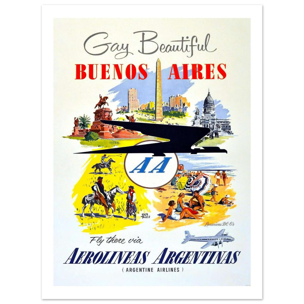 Aerolíneas Argentinas Buenos Aires Poster - Transit Art