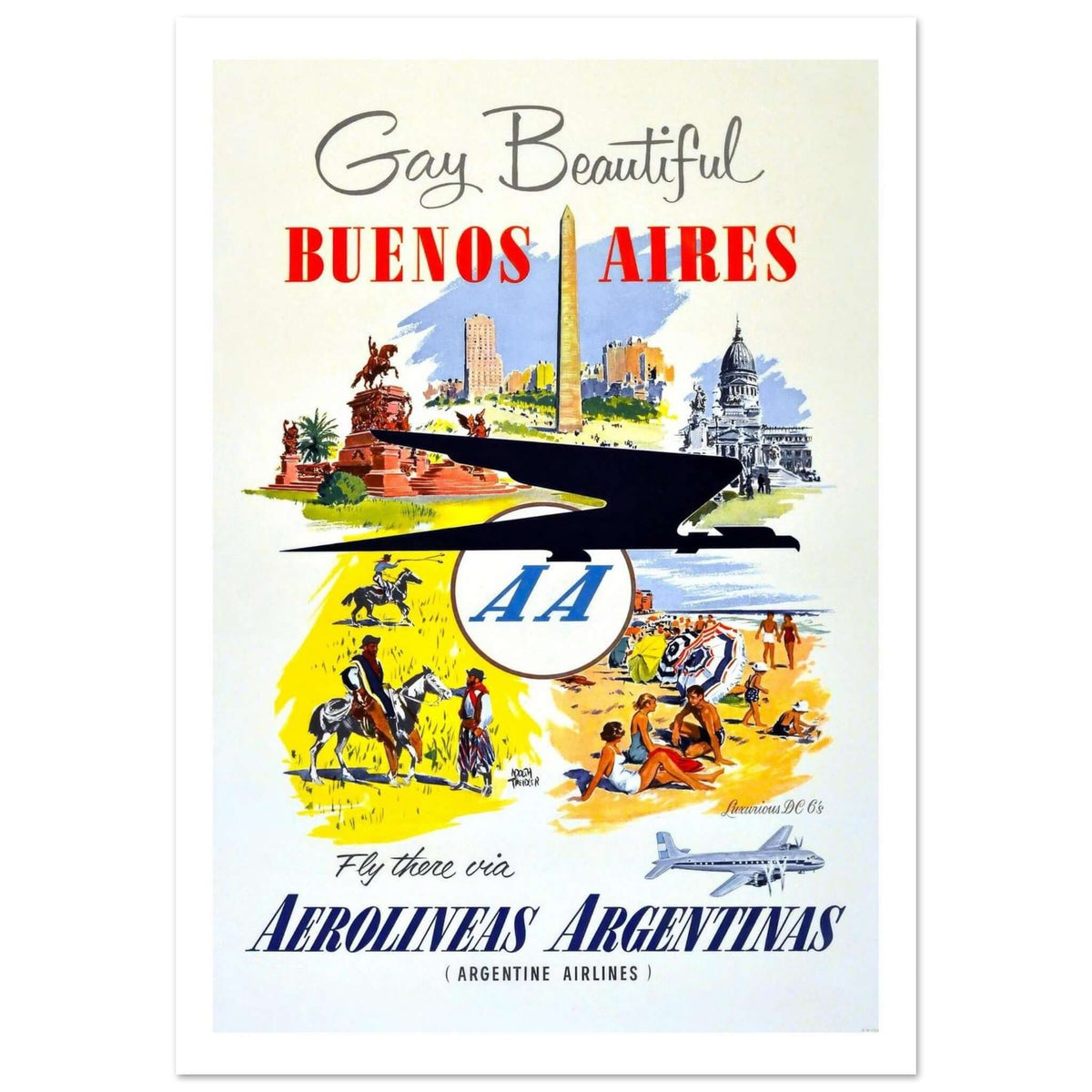 Aerolíneas Argentinas Buenos Aires Poster - Transit Art
