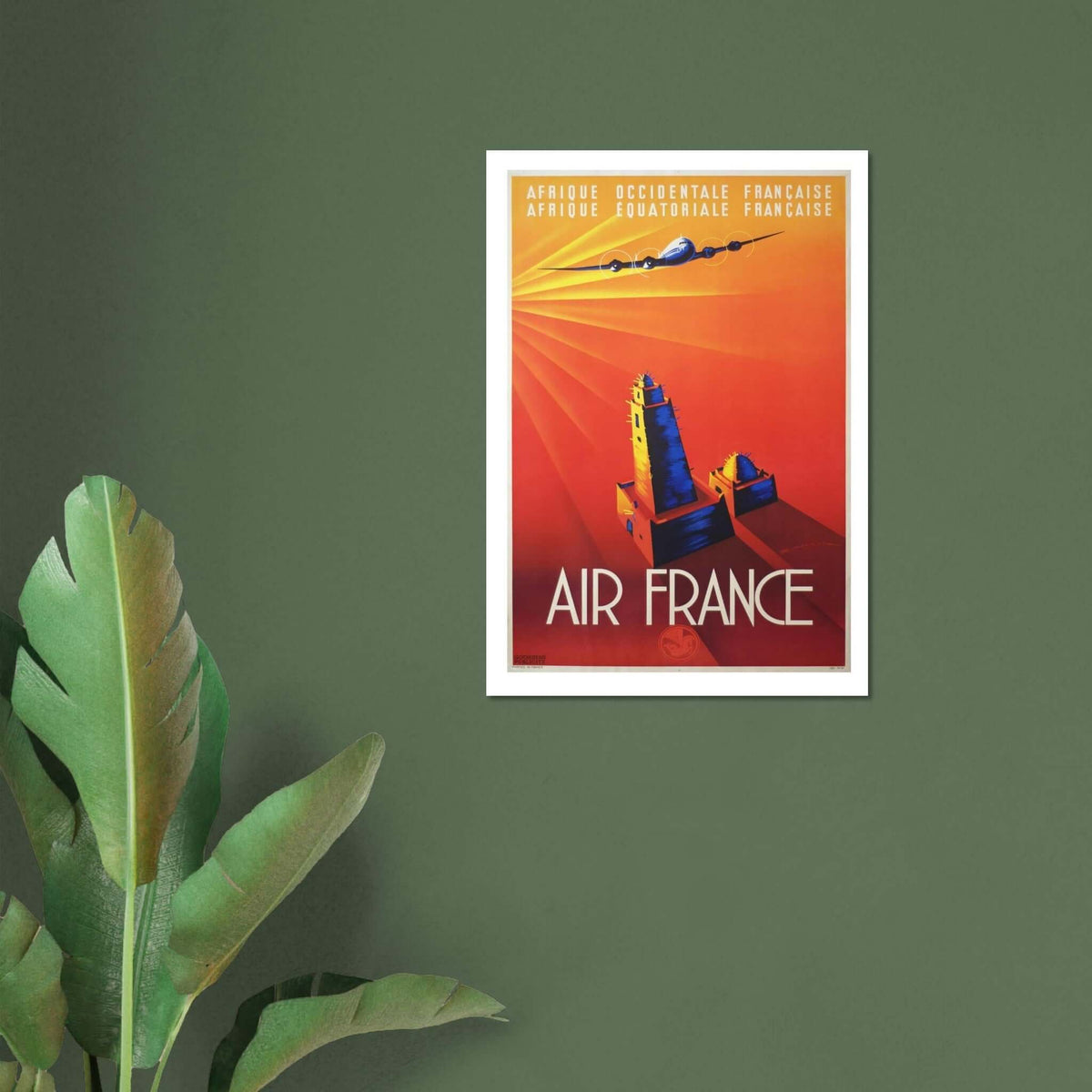 Air France "Afrique Occidentale Française" Vintage Poster - Transit Art