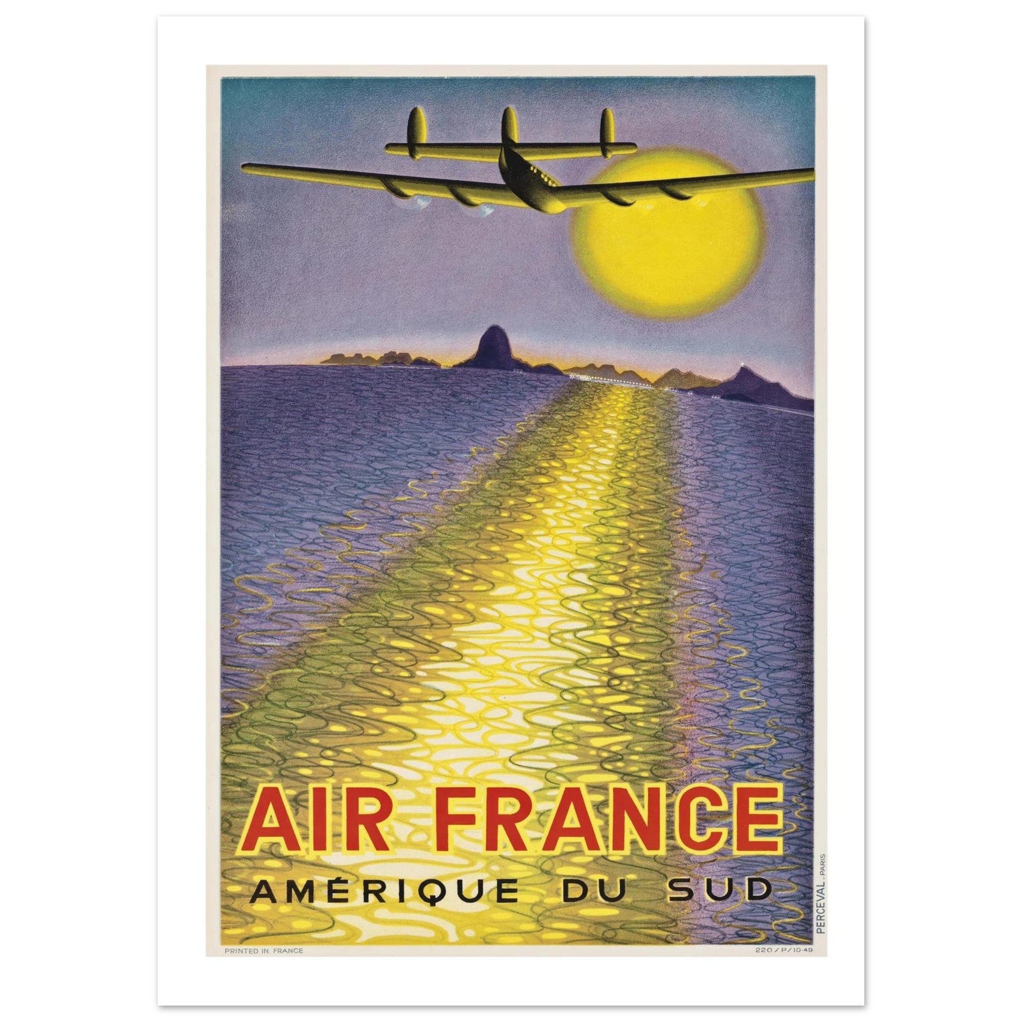 Air France: Amérique du Sud Vintage Travel Poster (Percival) - Transit Art