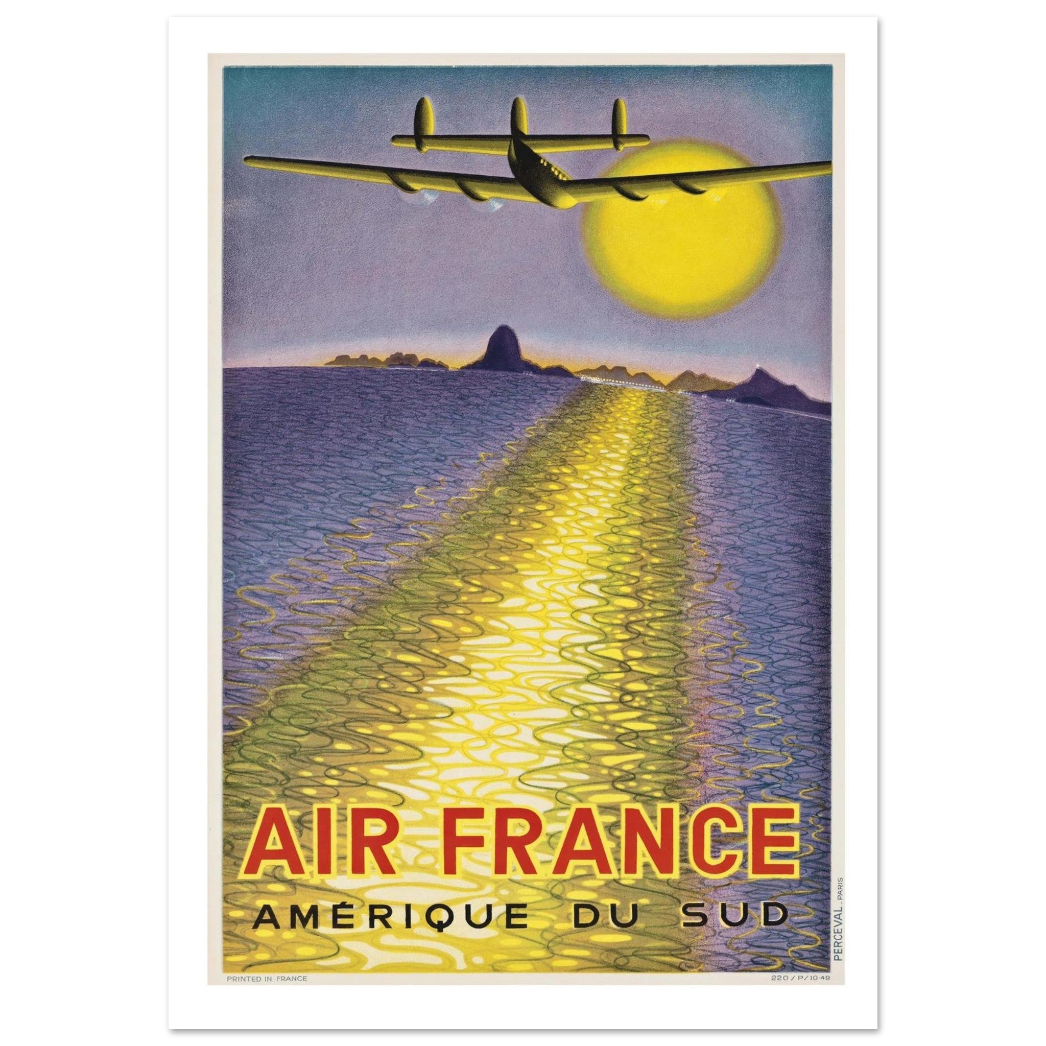 Air France: Amérique du Sud Vintage Travel Poster (Percival) - Transit Art