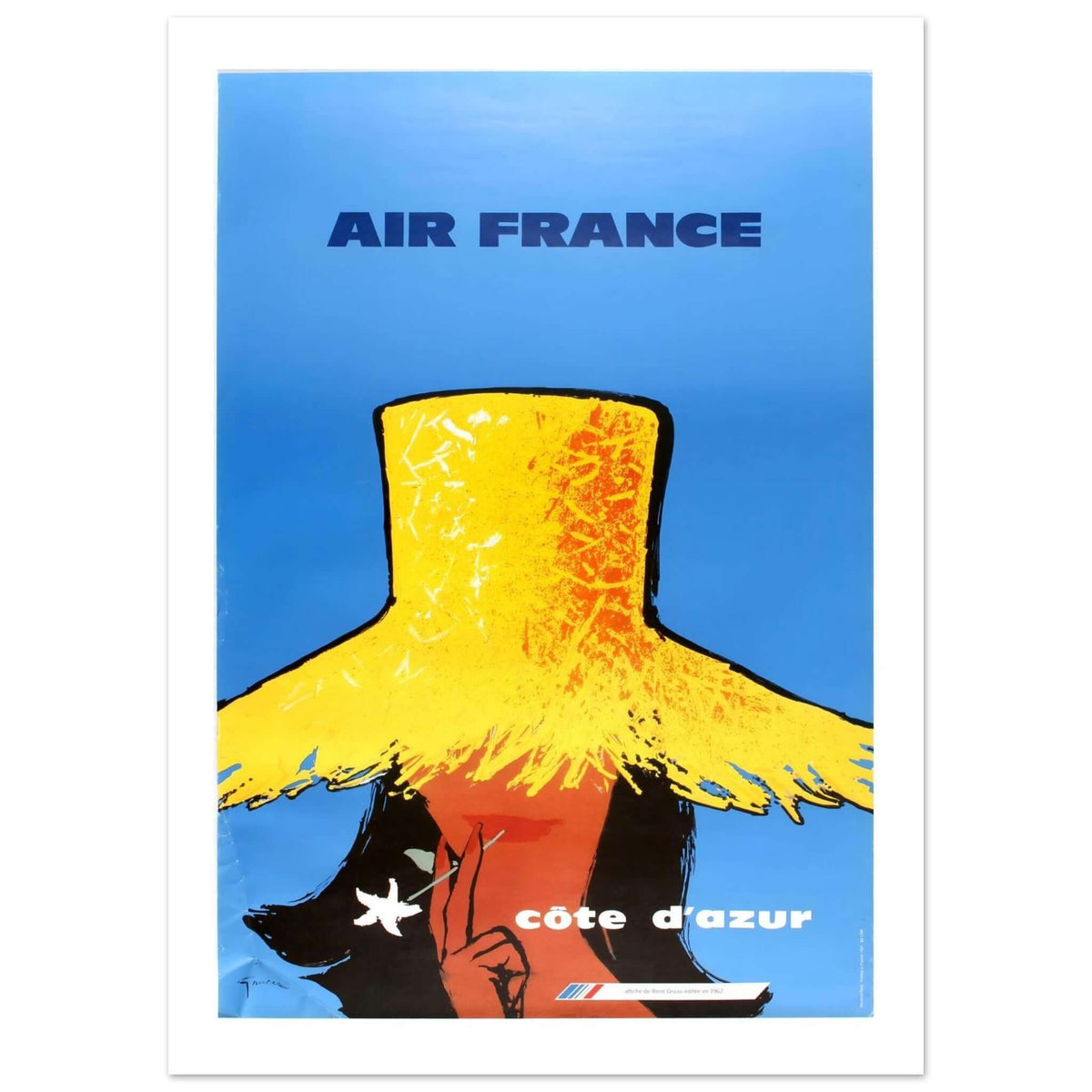 Air France Côte d’Azur René Gruau Chic Poster - Transit Art