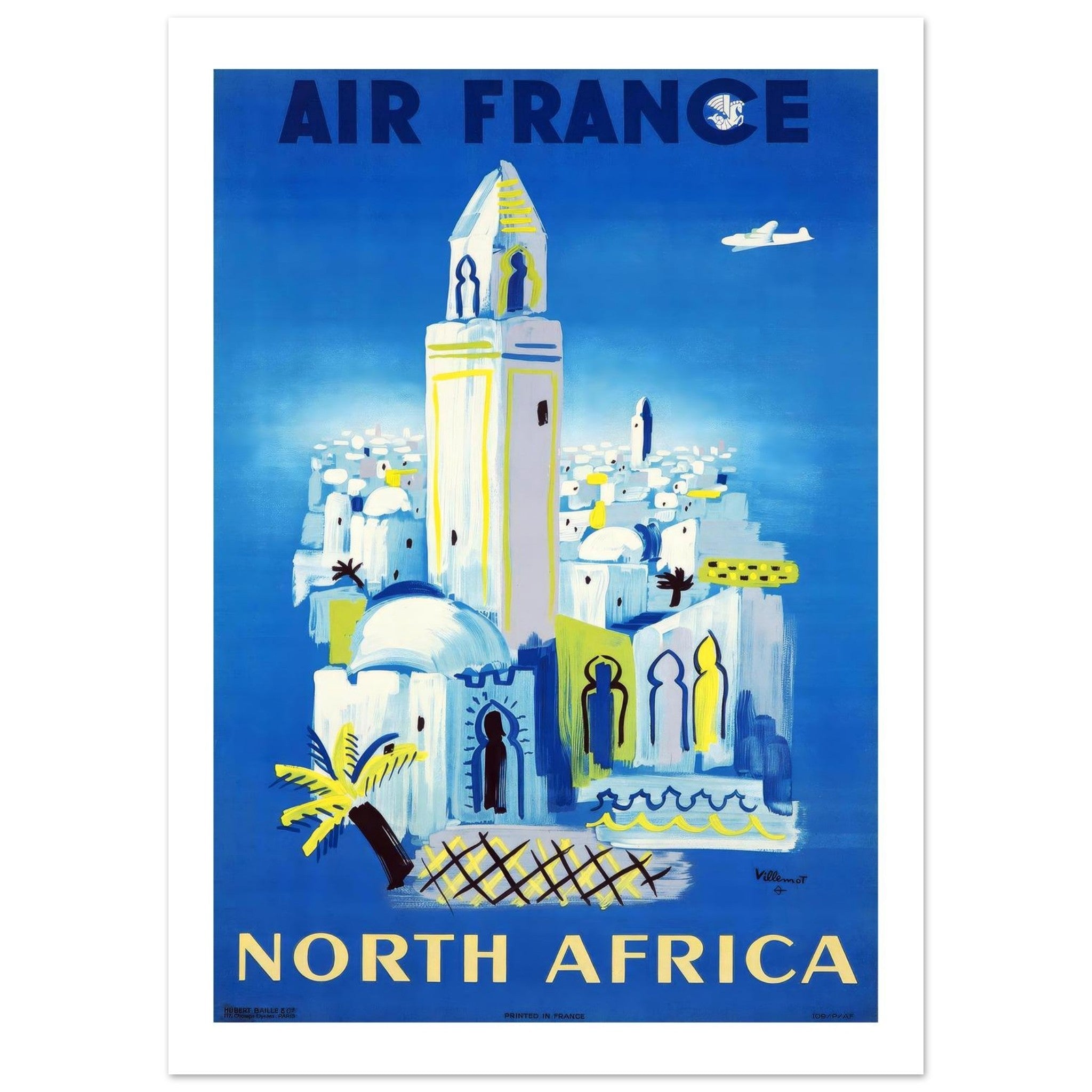 Air France North Africa Bernard Villemot Scenic Poster - Transit Art