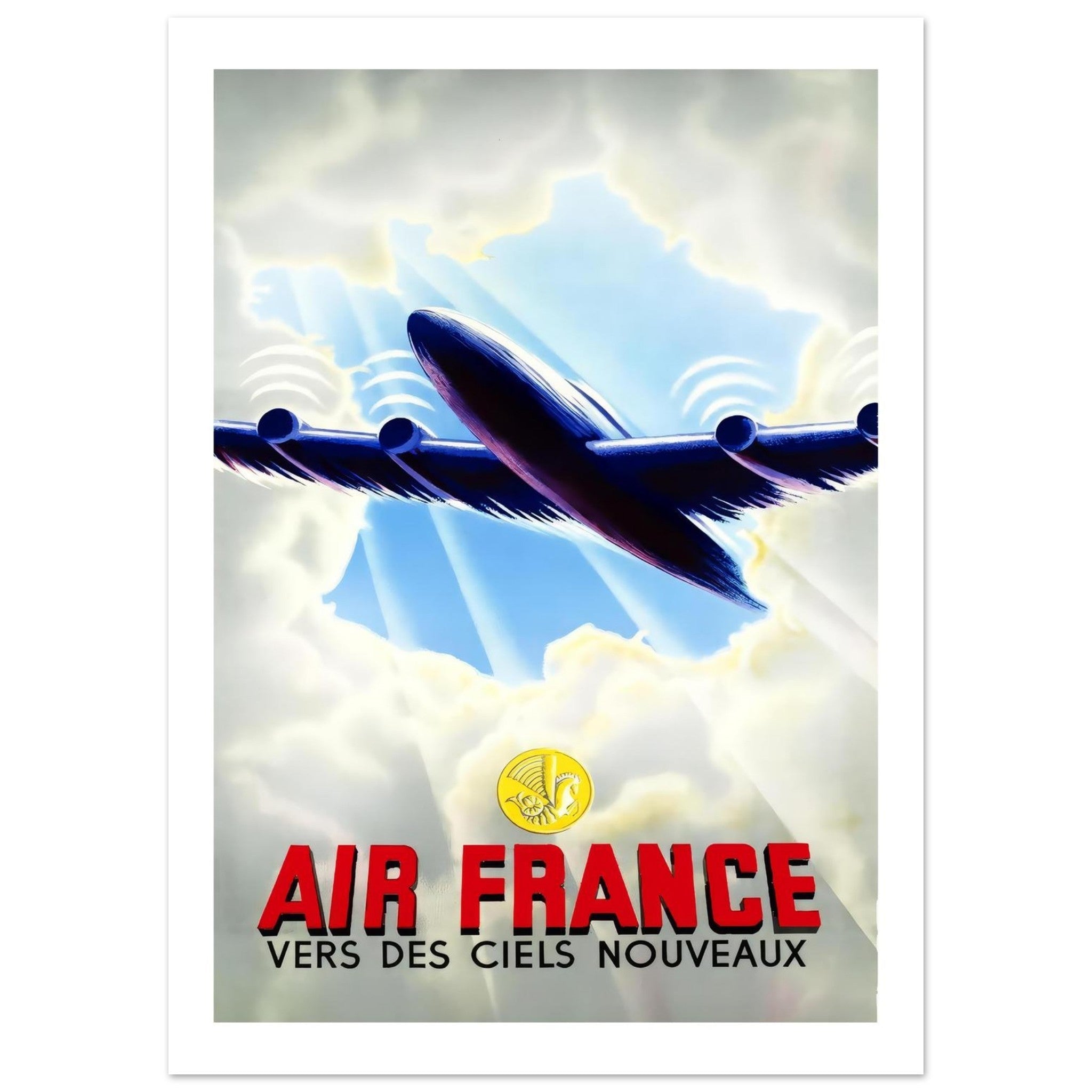Air France Poster: Towards New Skies - Transit Art