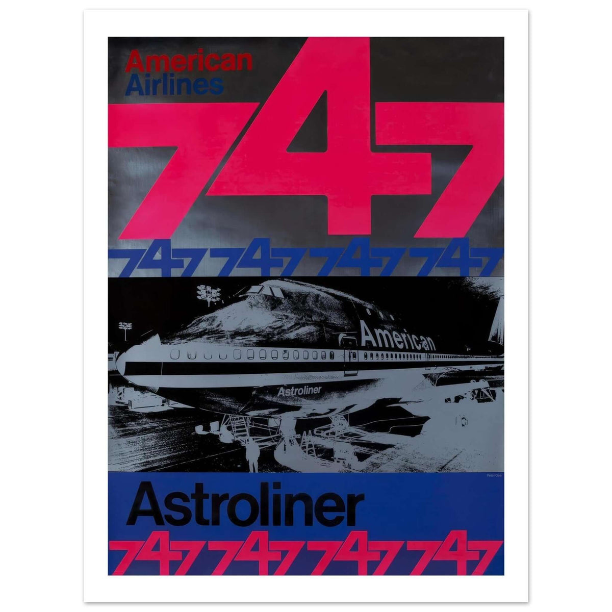 American Airlines 747 Astroliner Poster - Transit Art