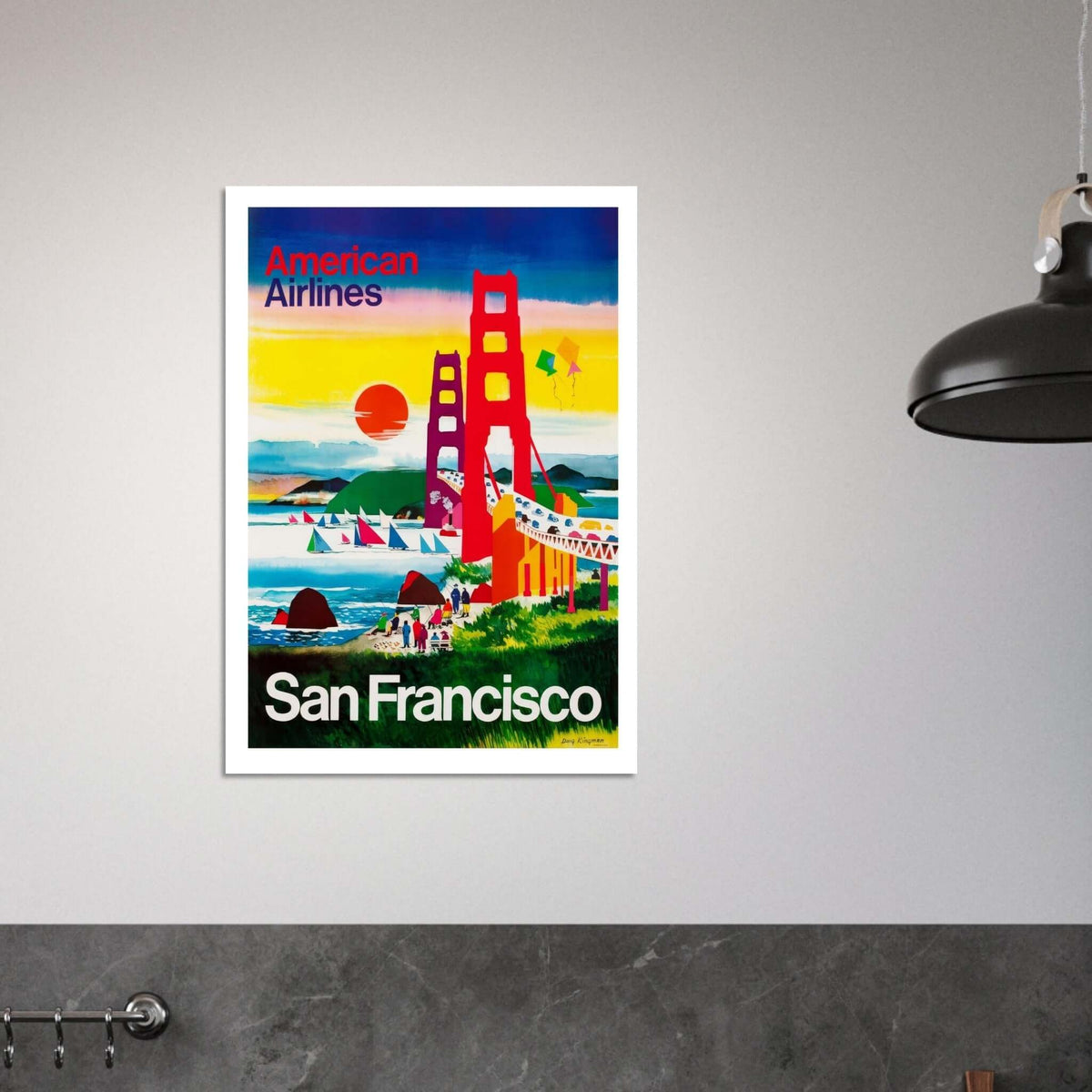 American Airlines "San Francisco" Vintage Poster - Transit Art