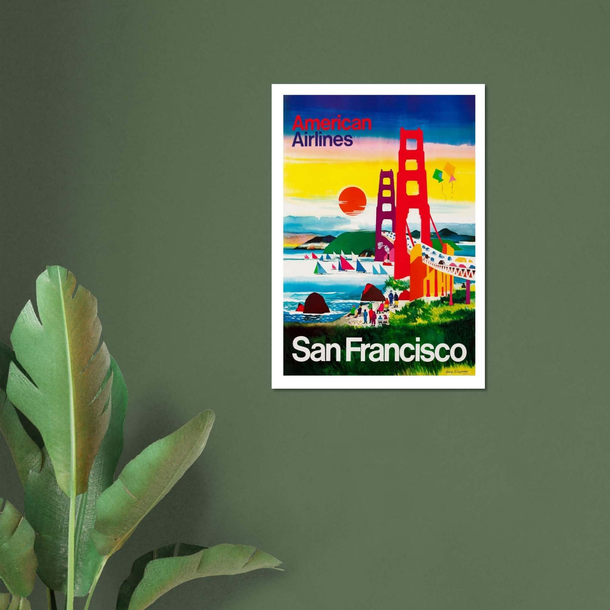American Airlines "San Francisco" Vintage Poster - Transit Art
