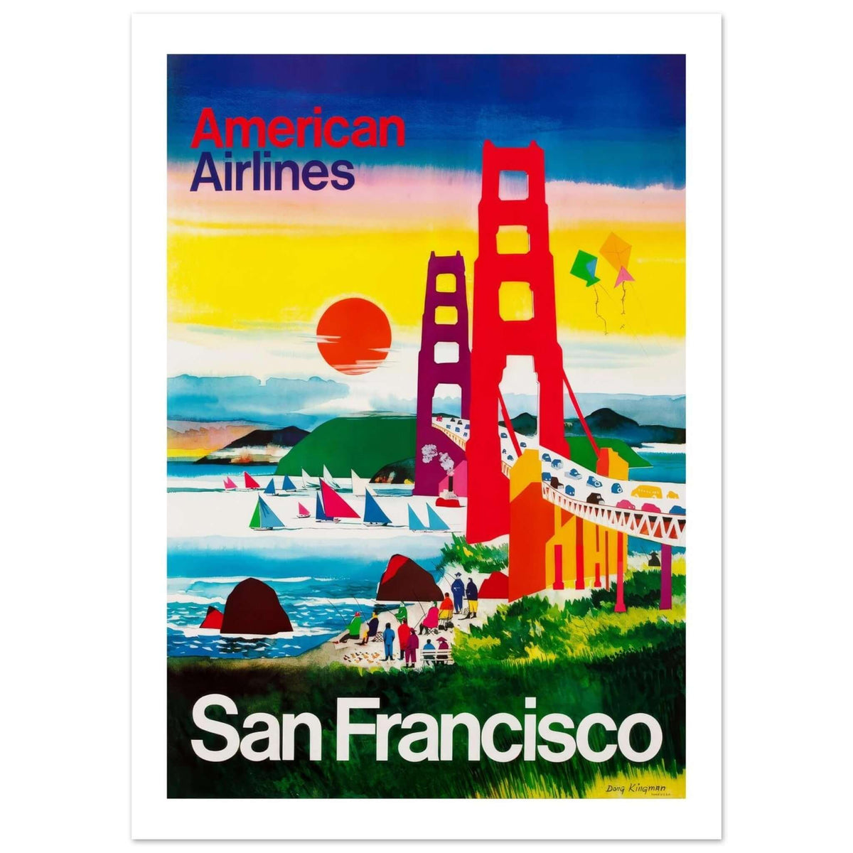 American Airlines "San Francisco" Vintage Poster - Transit Art