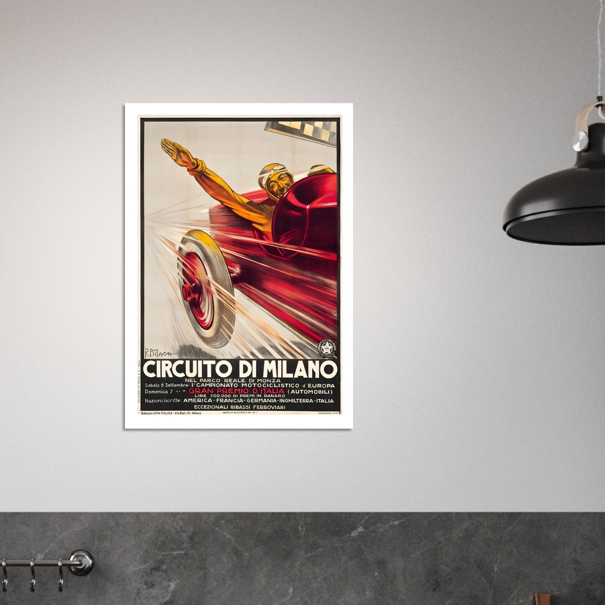 Circuito di Milano Gran Premio d’Italia Victory Poster - Transit Art