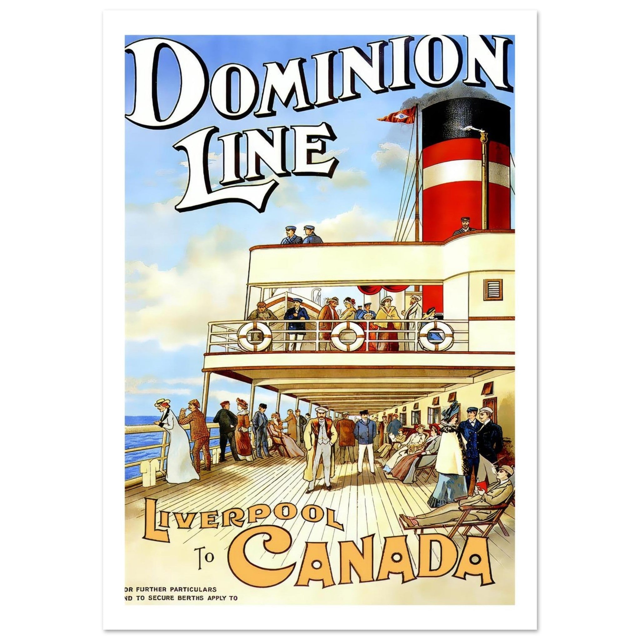 Dominion Line Poster: Liverpool to Canada - Transit Art
