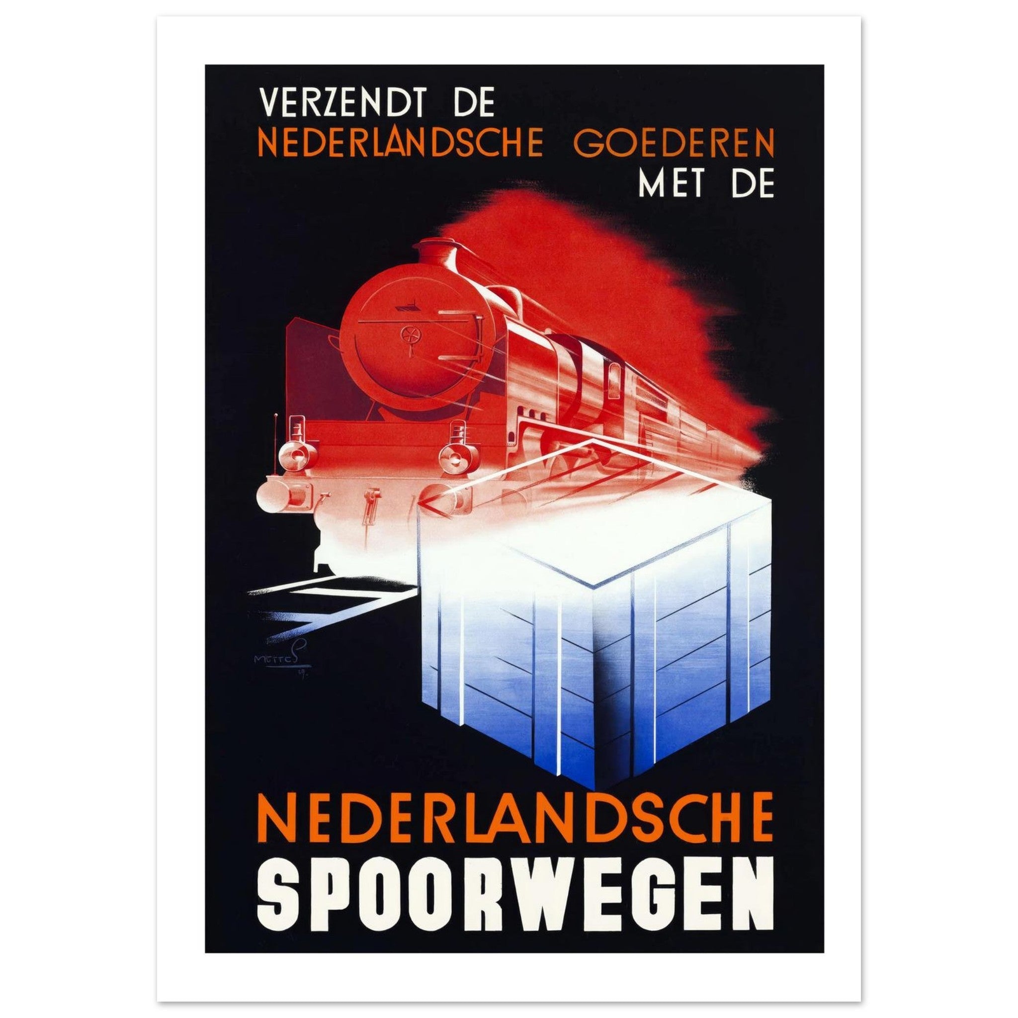 Dutch Railways Cargo Poster - Transit Art