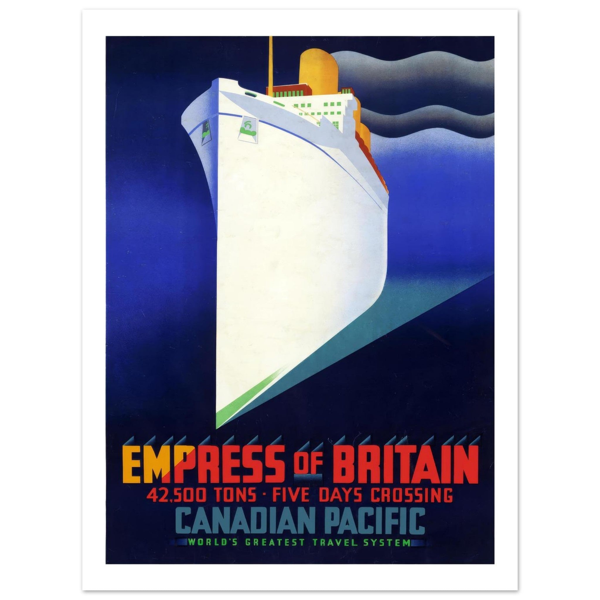 Empress of Britain – Canadian Pacific Poster - Transit Art