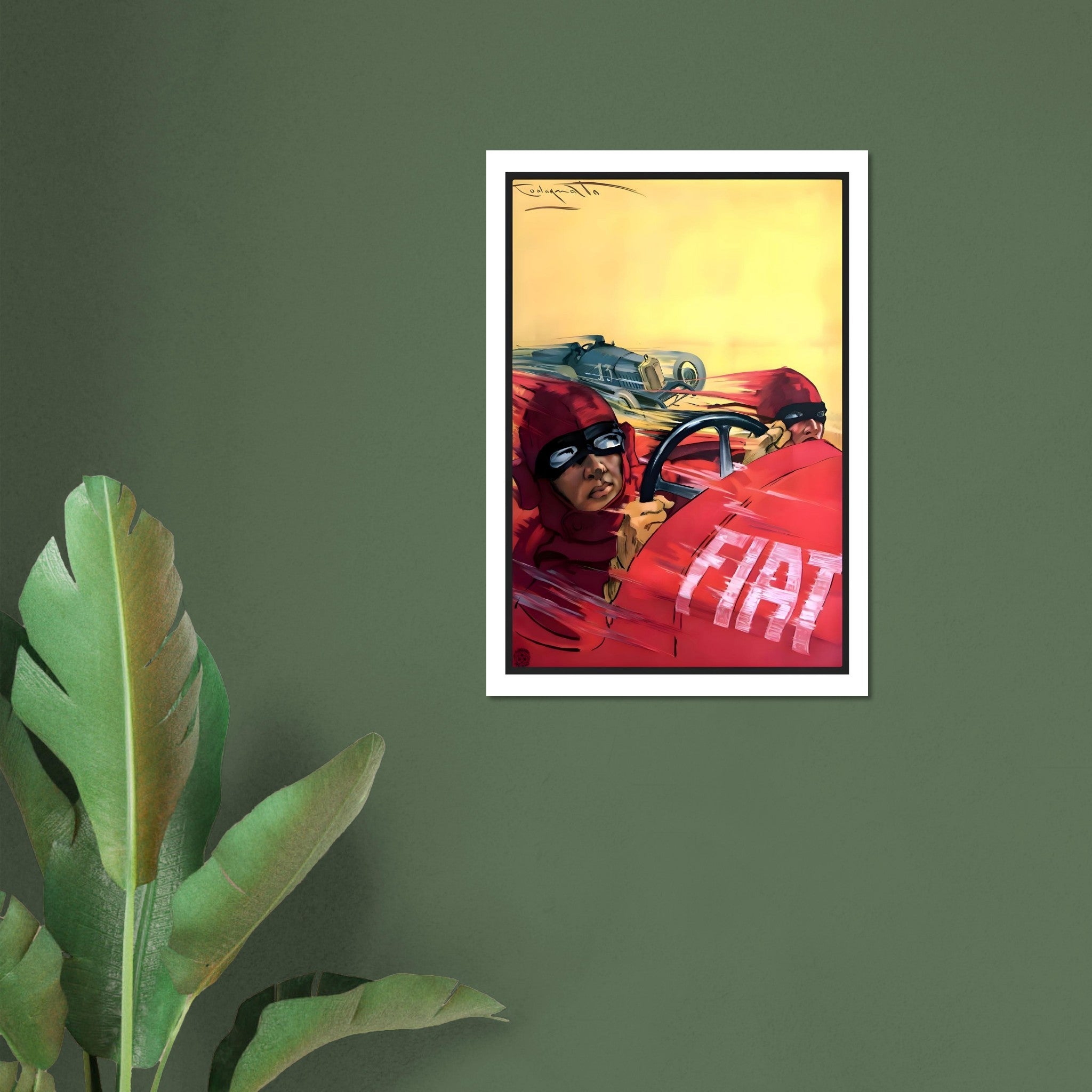 Fiat Grand Prix Speed Legends Poster - Transit Art