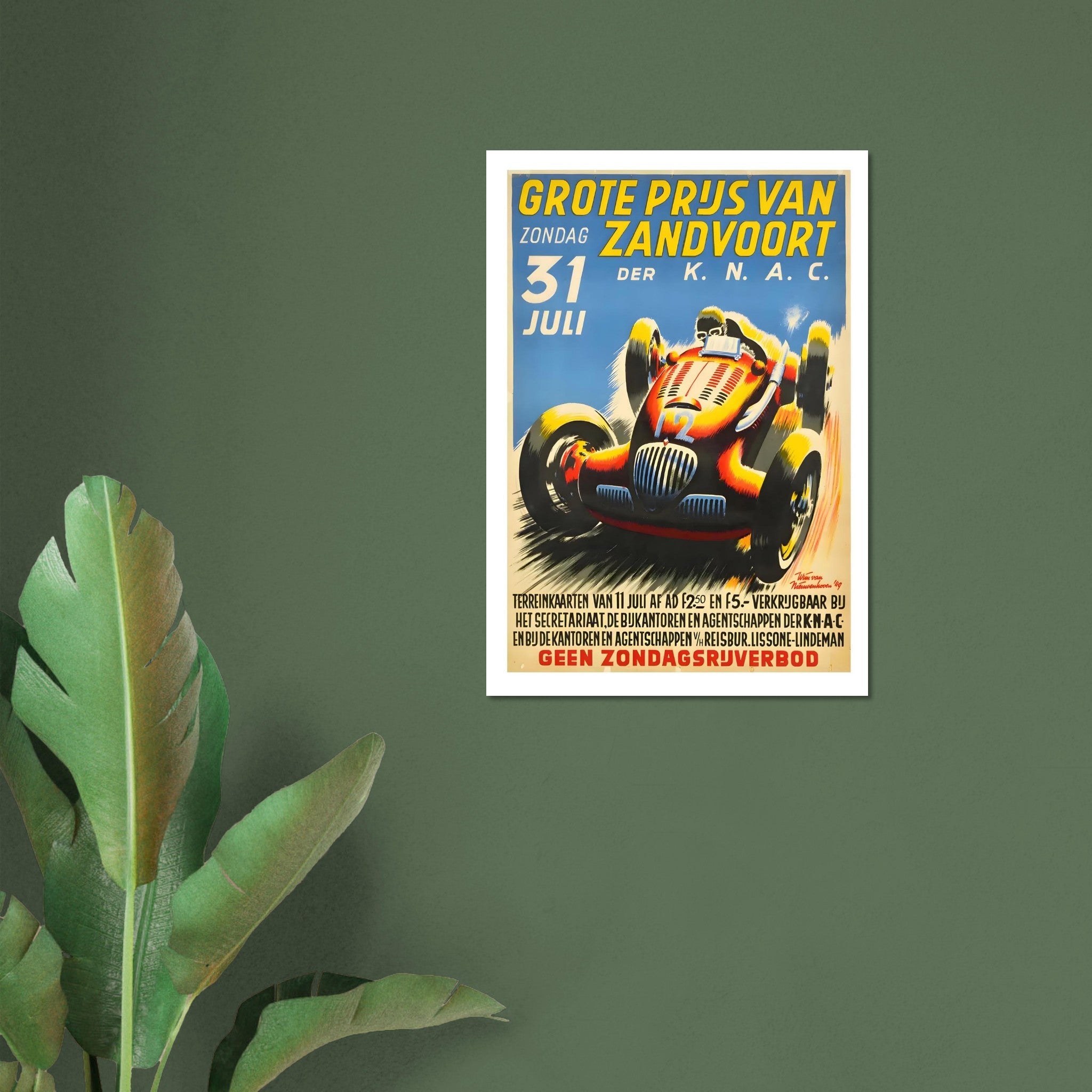 Grote Prijs van Zandvoort Grand Prix Poster - Transit Art