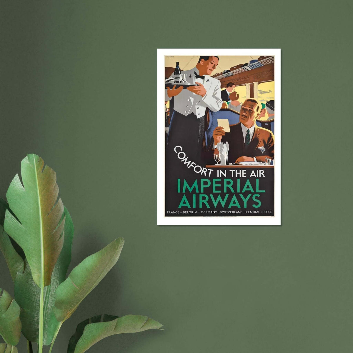 Imperial Airways "Comfort in the Air" Vintage Poster - Transit Art