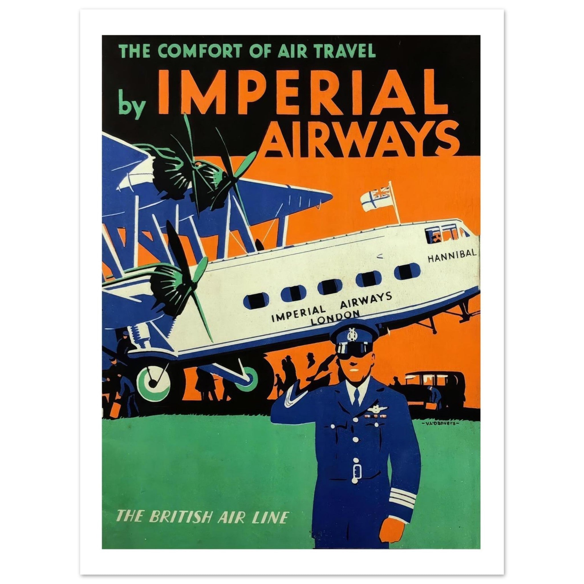 Imperial Airways Travel Poster - Transit Art