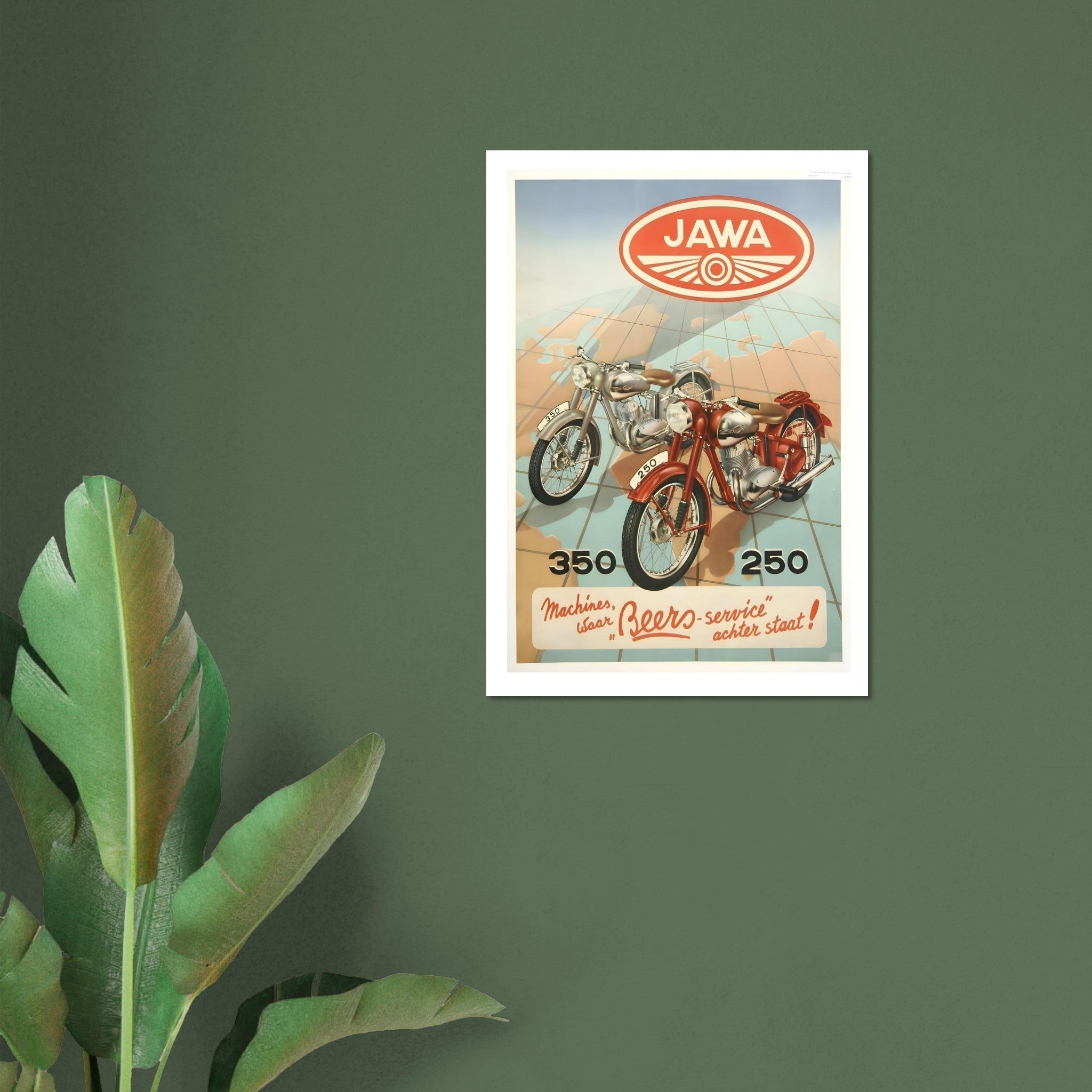 Jawa 350 and 250 Motorcycles Vintage Poster - Transit Art
