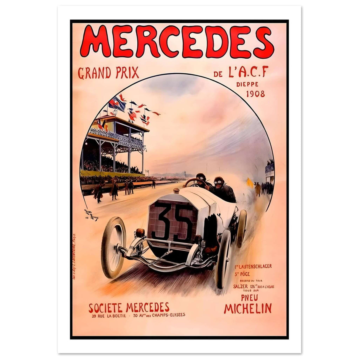 Mercedes - Benz Triple Victory Berlin Grand Prix Poster - Transit Art