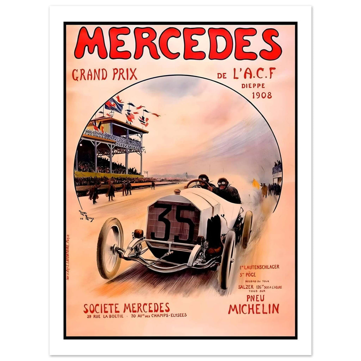 Mercedes - Benz Triple Victory Berlin Grand Prix Poster - Transit Art