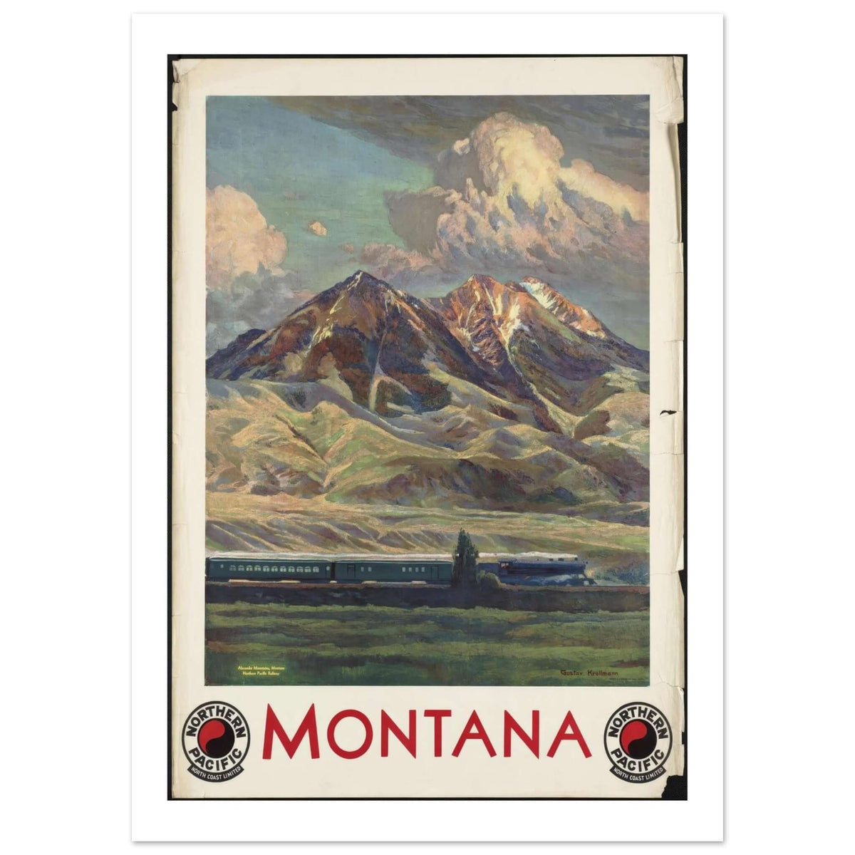 Montana Northern Pacific Railway Vintage Poster - Transit Art