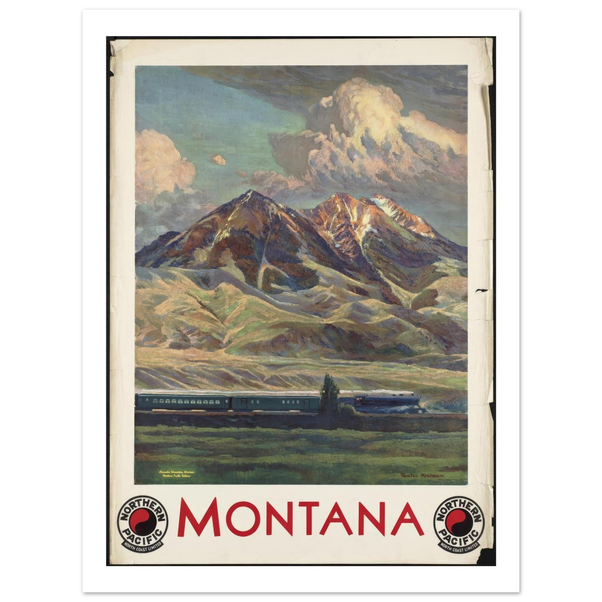 Montana Northern Pacific Railway Vintage Poster - Transit Art