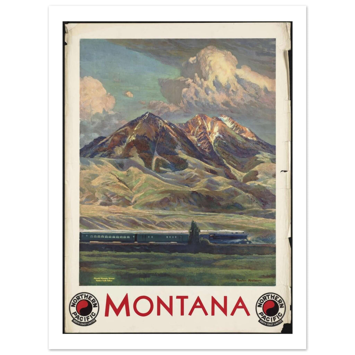 Montana Northern Pacific Railway Vintage Poster - Transit Art