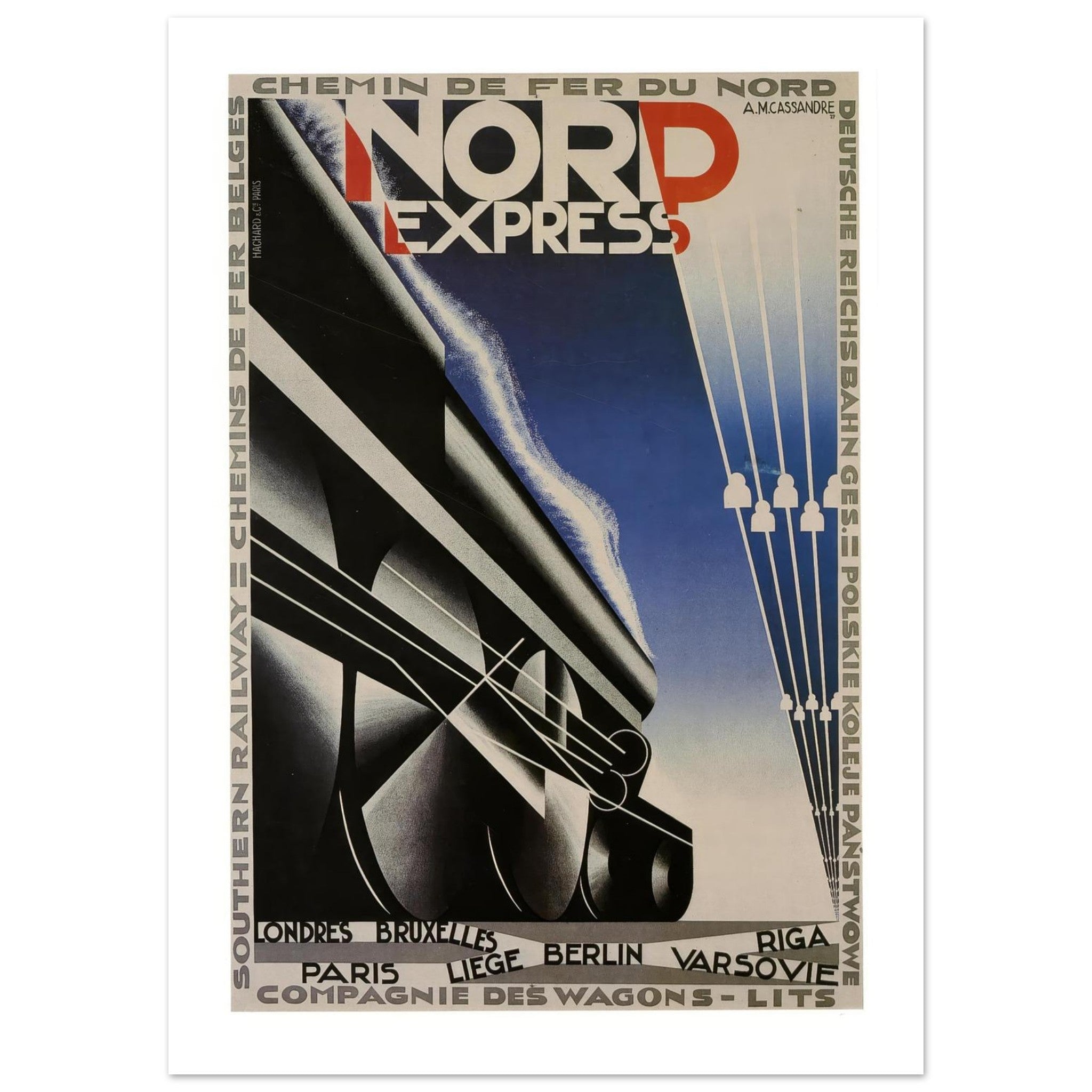Nord Express Vintage Travel Poster - Transit Art