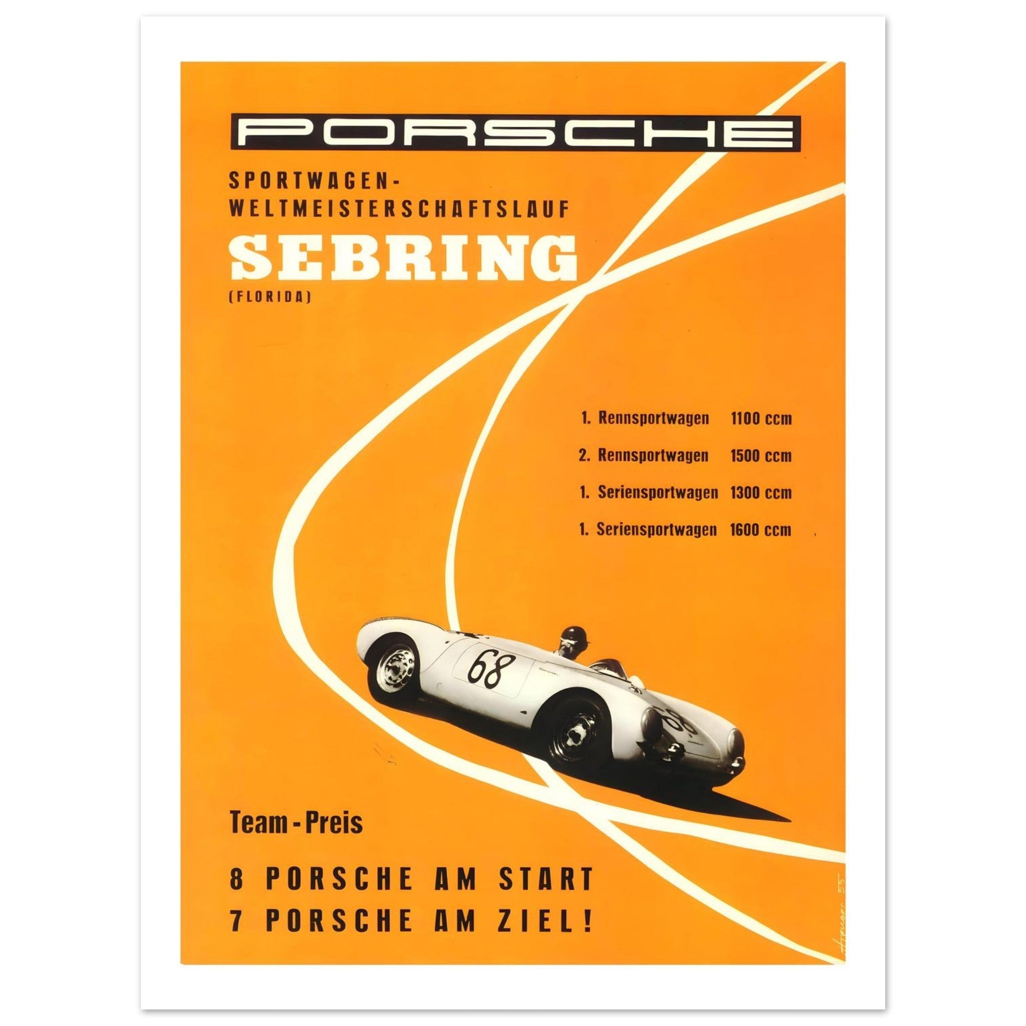 Porsche Sebring World Sportscar Championship Poster - Transit Art