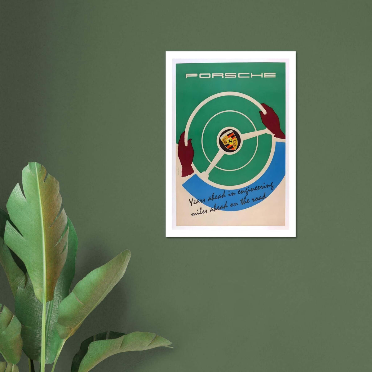 Porsche Steering Wheel Engineering Excellence Poster - Transit Art