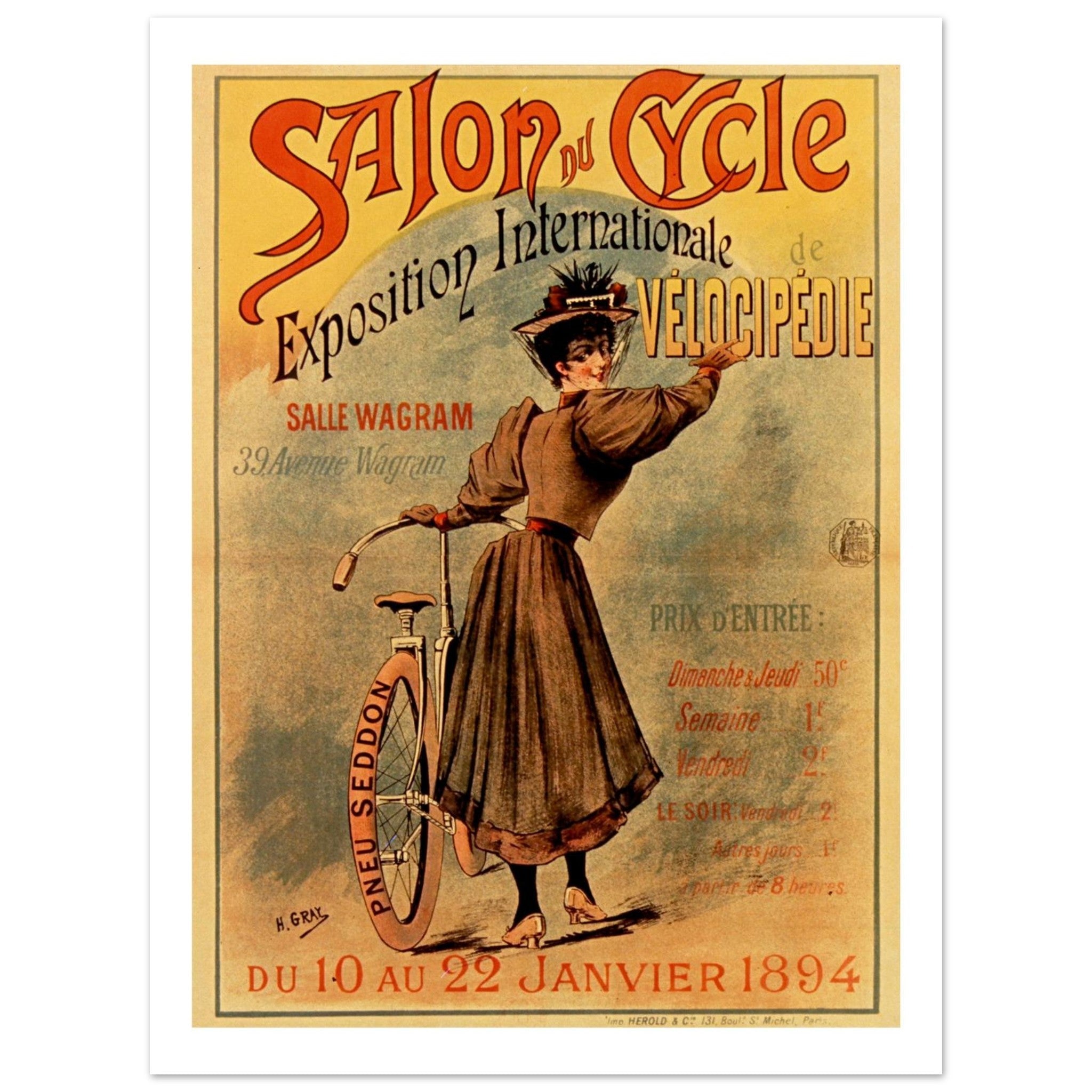 Salon du Cycle - 1894 Exhibition Poster - Transit Art