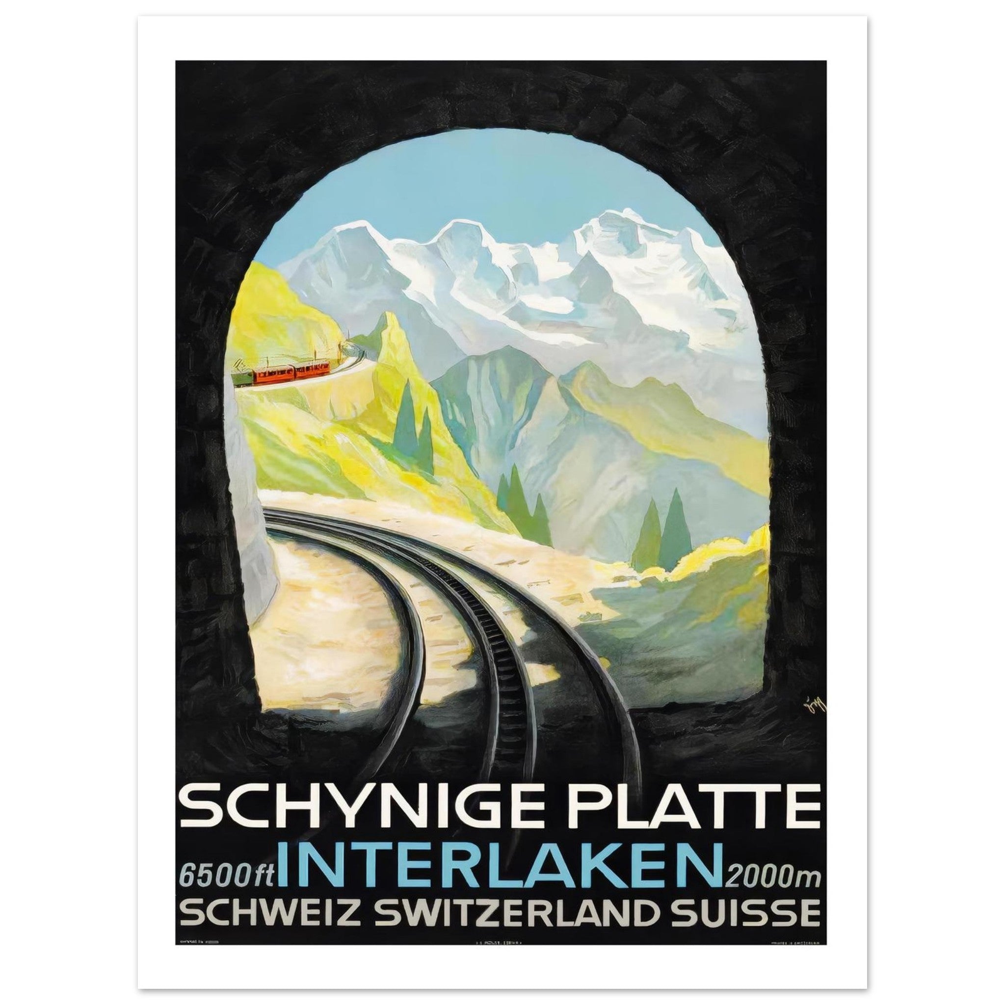 Schynige Platte Railway Poster - Transit Art