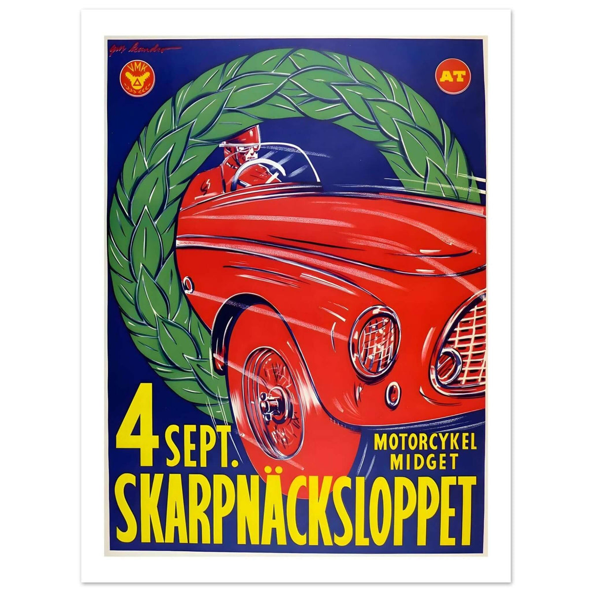 Skarpnäcksloppet Swedish Racing Festival Poster - Transit Art