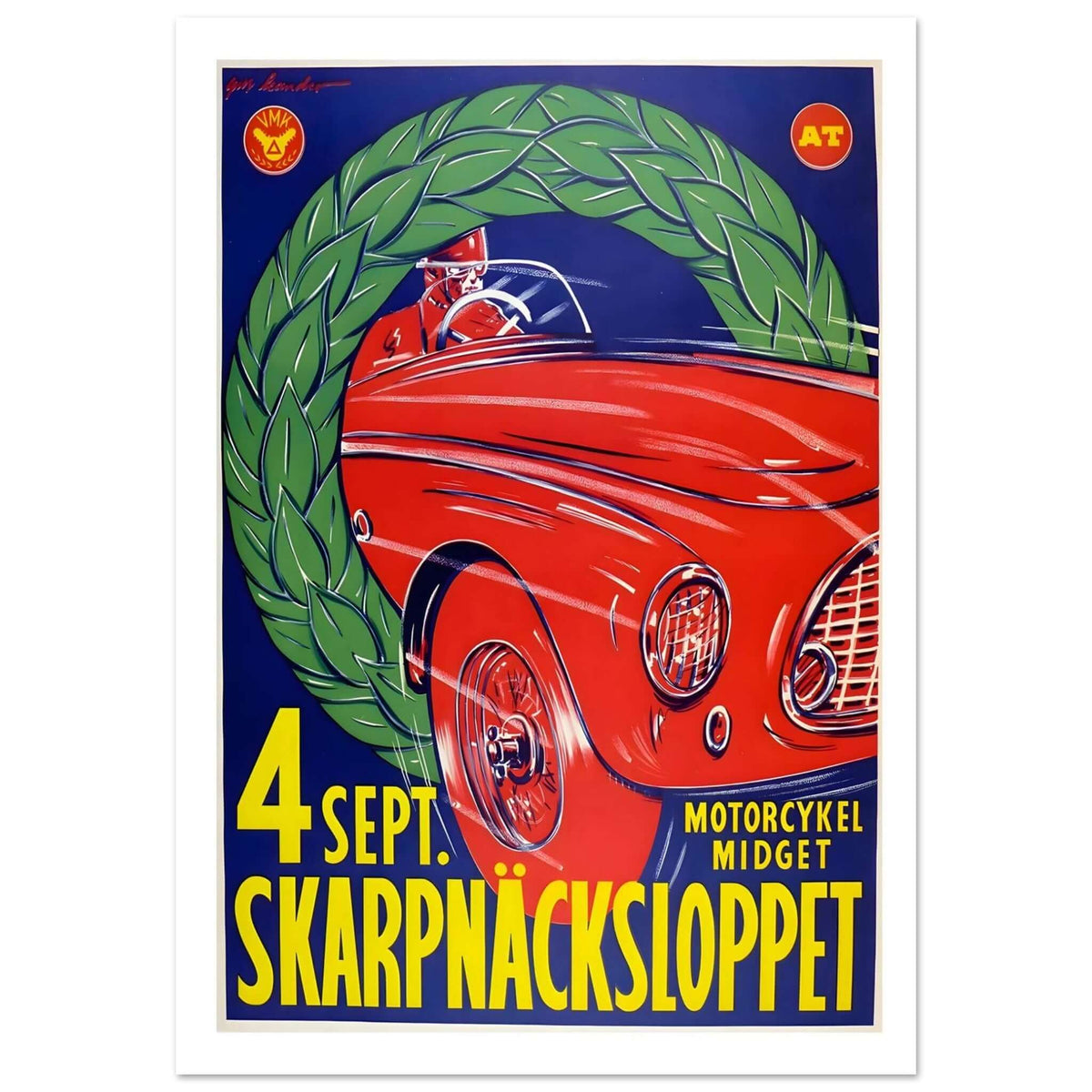 Skarpnäcksloppet Swedish Racing Festival Poster - Transit Art
