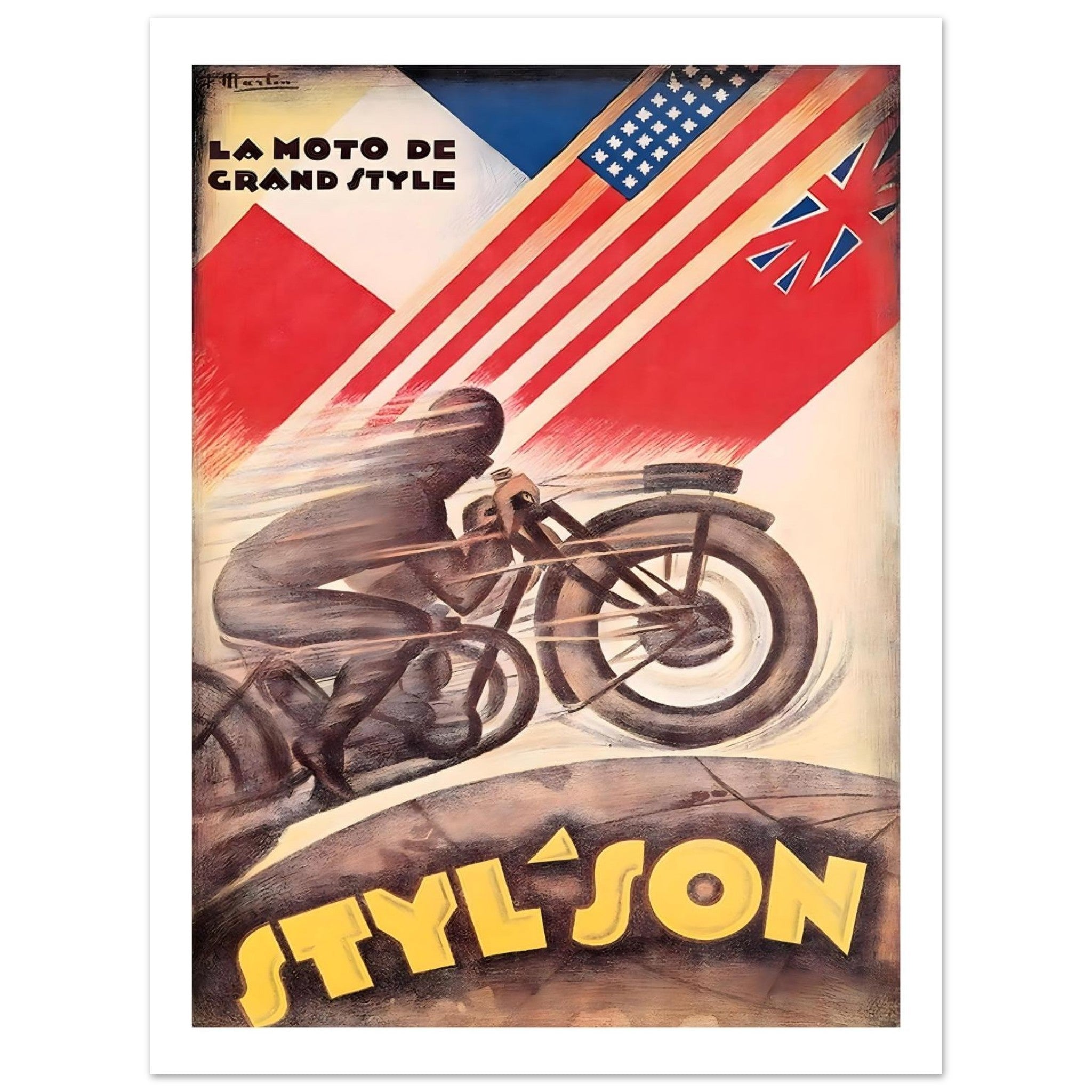 Stylson Motorcycle Poster: Grand Style and Speed - Transit Art