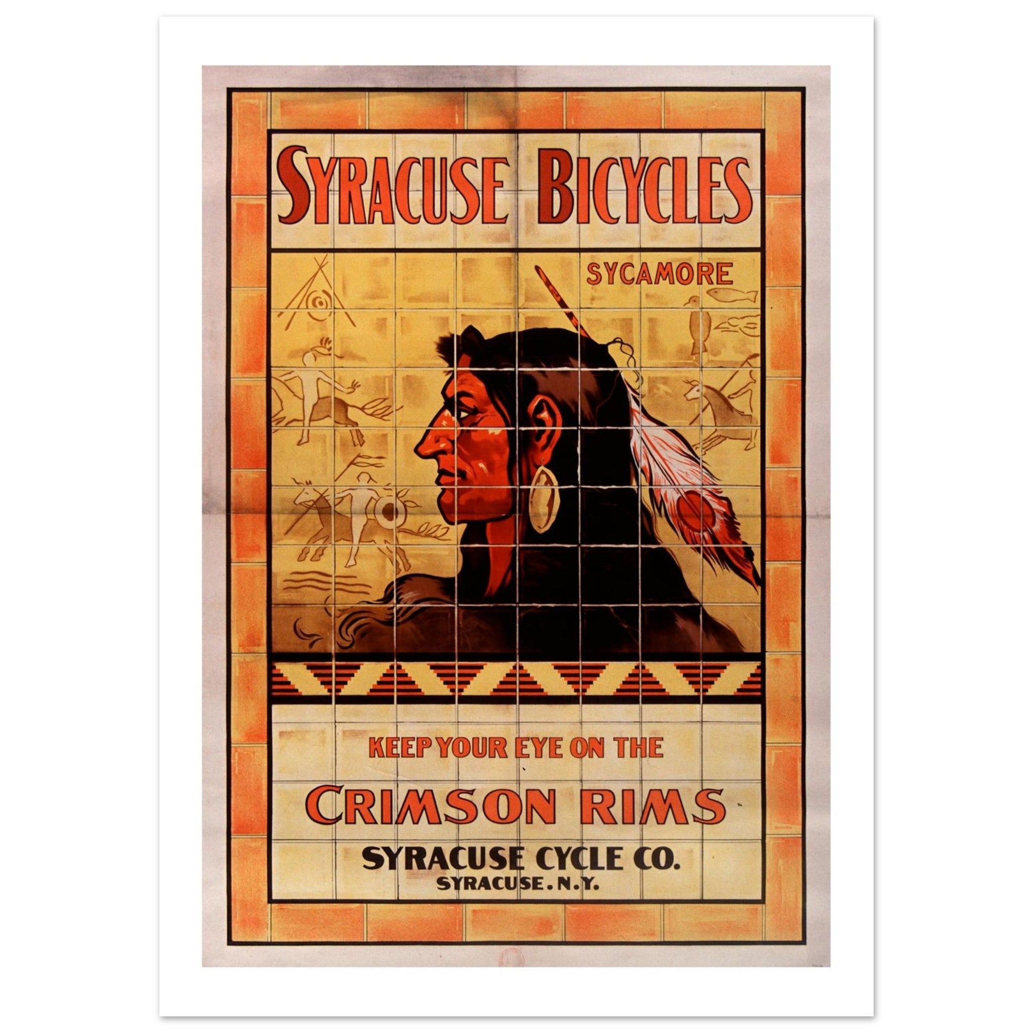 Syracuse Bicycles – Sycamore with Crimson Rims - Transit Art