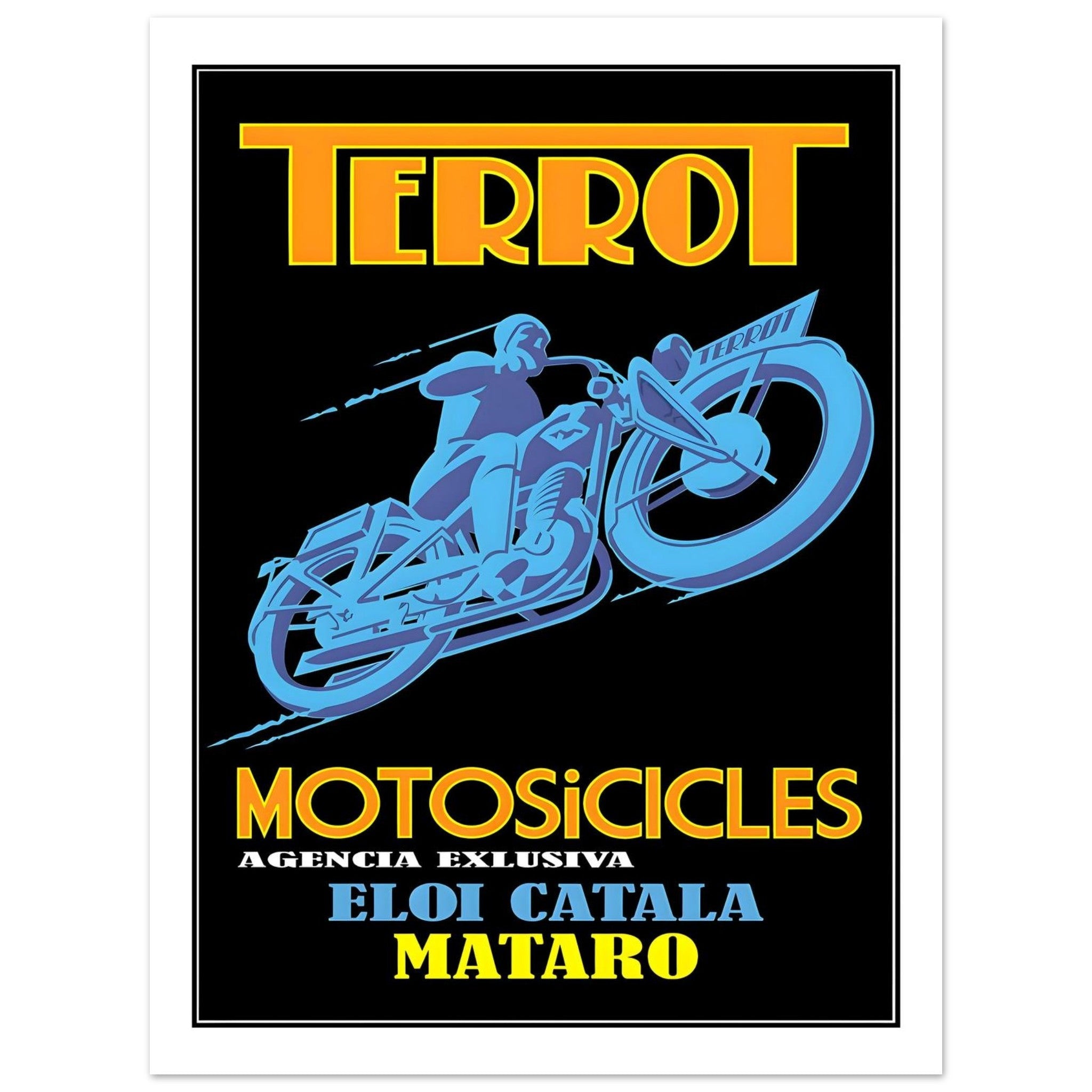 Terrot Motorcycles Advertisement Poster - Transit Art